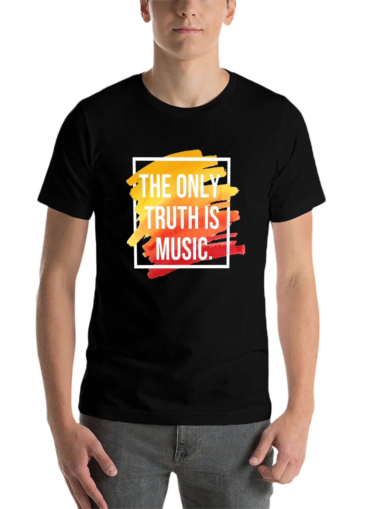 Black The Only Truth Is Music T-Shirt view 7