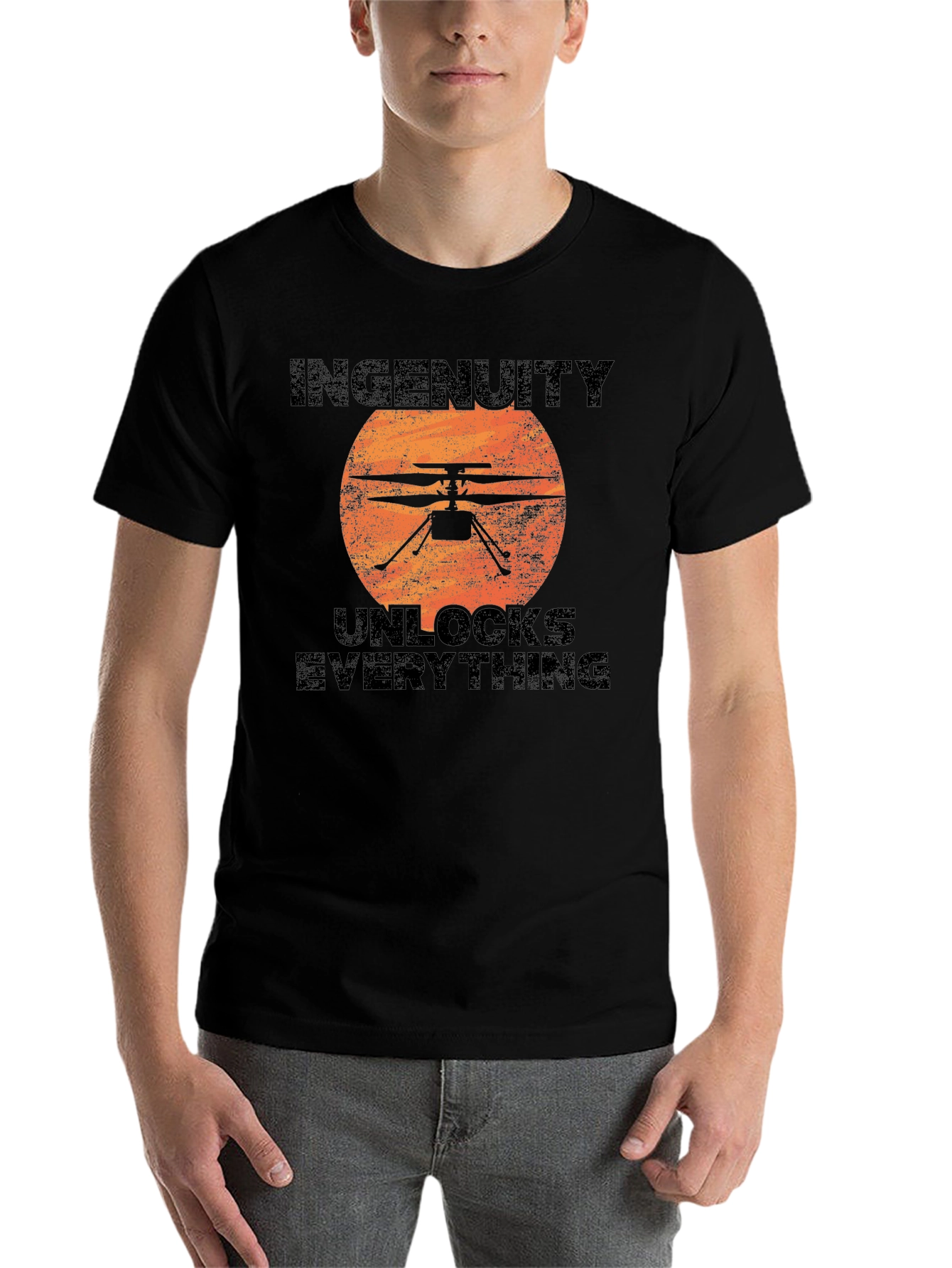 Black Ingenuity Unlocks Everything Black T-Shirt view 7