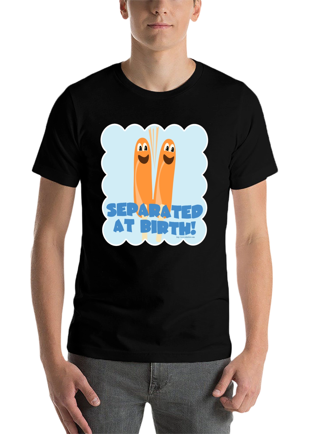 Black Separated at Birth Graphic T-Shirt - Funny Novelty Tee view 7