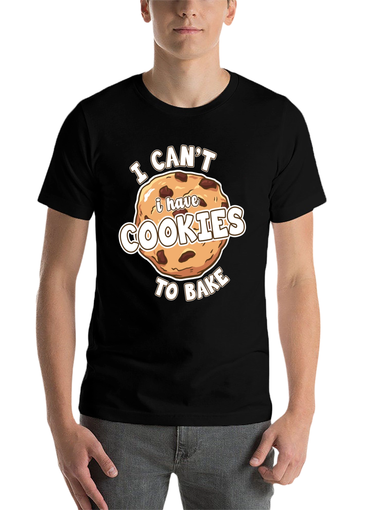 Black Funny Cookie Baking T-Shirt view 7
