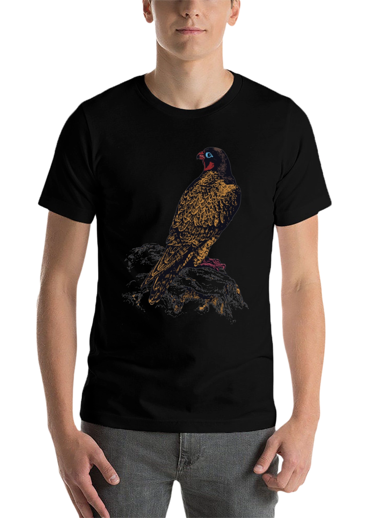 Black Raven Graphic Black T-Shirt view 7