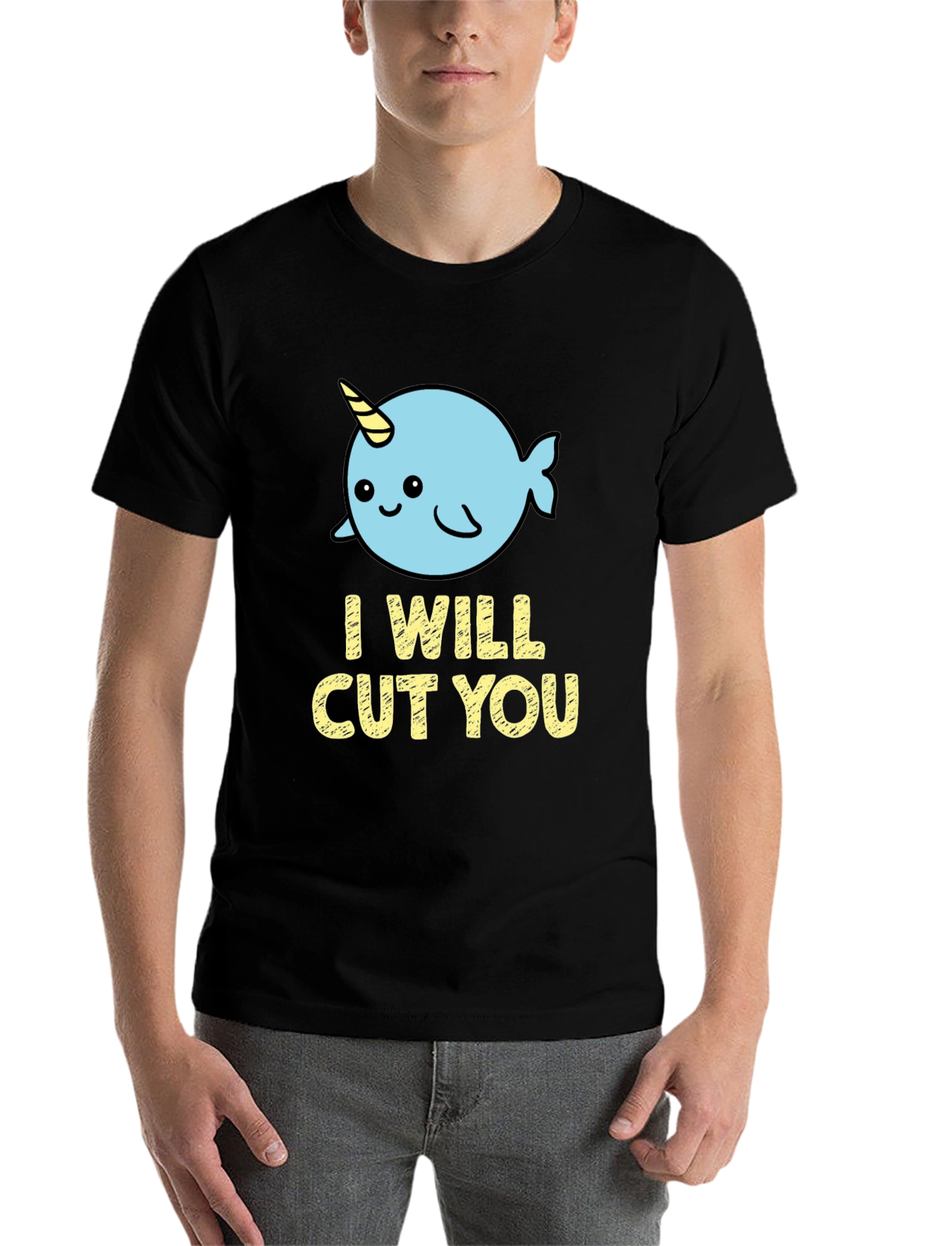 Narwhal I Will Cut You Graphic T-Shirt - 7
