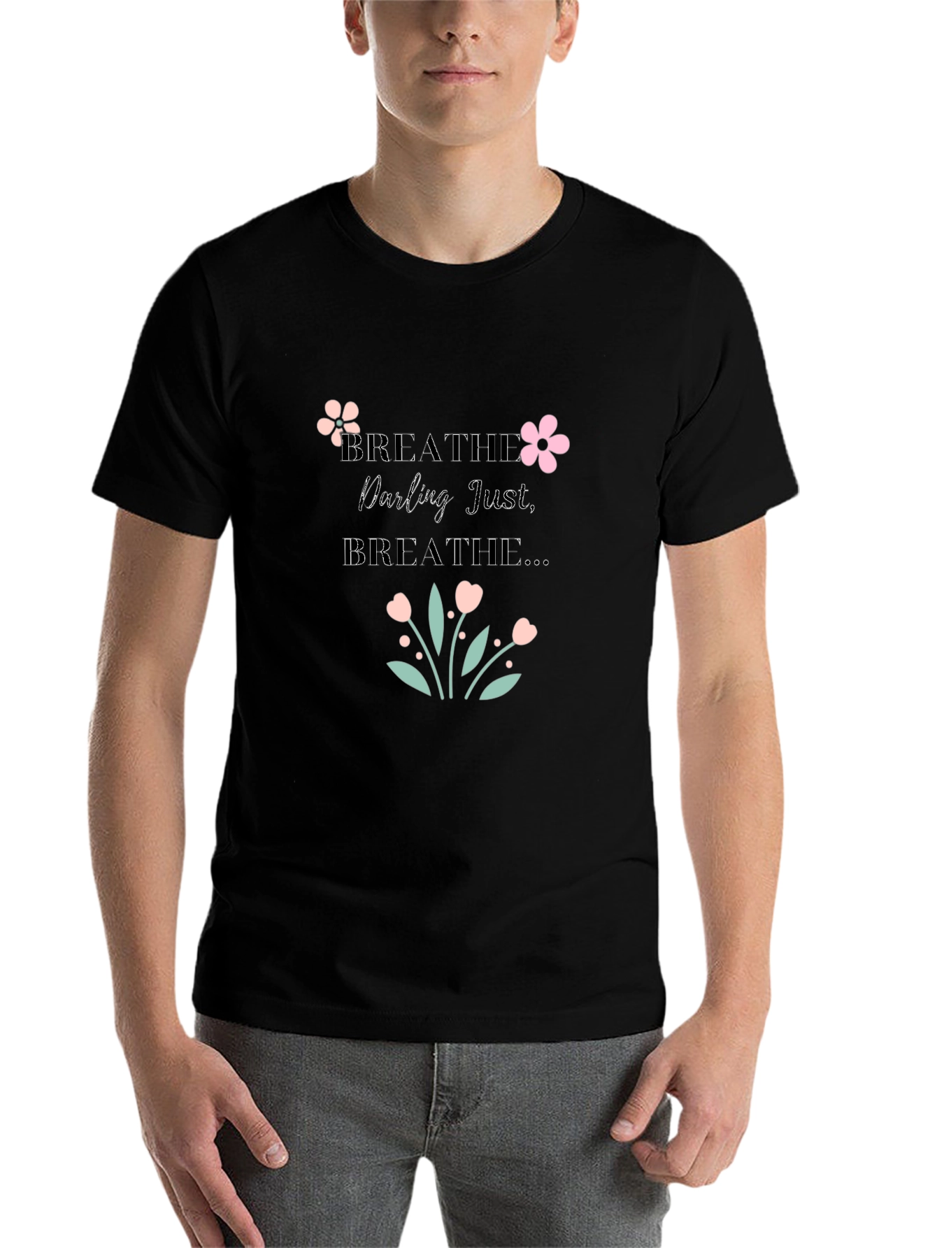 Black Breathe Darling Tee - Floral Comfort view 7