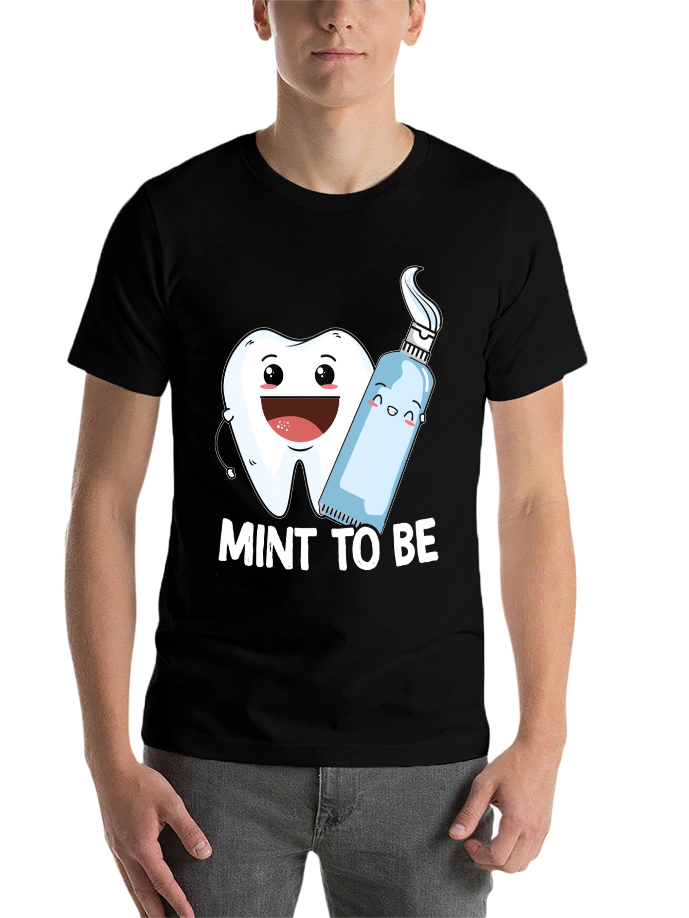 Black Mint To Be T-Shirt: Funny Dental Humor Tee view 7