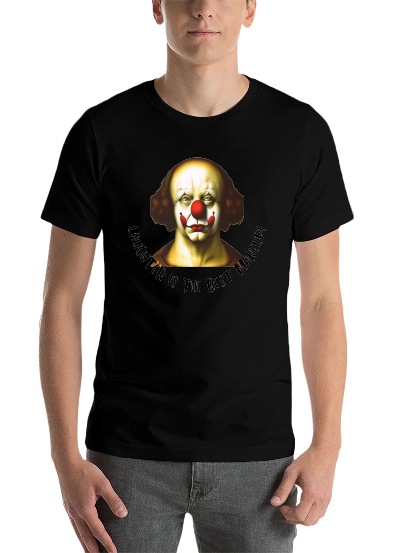 Black Clown Makeup T-Shirt - Laughter is the Best view 7