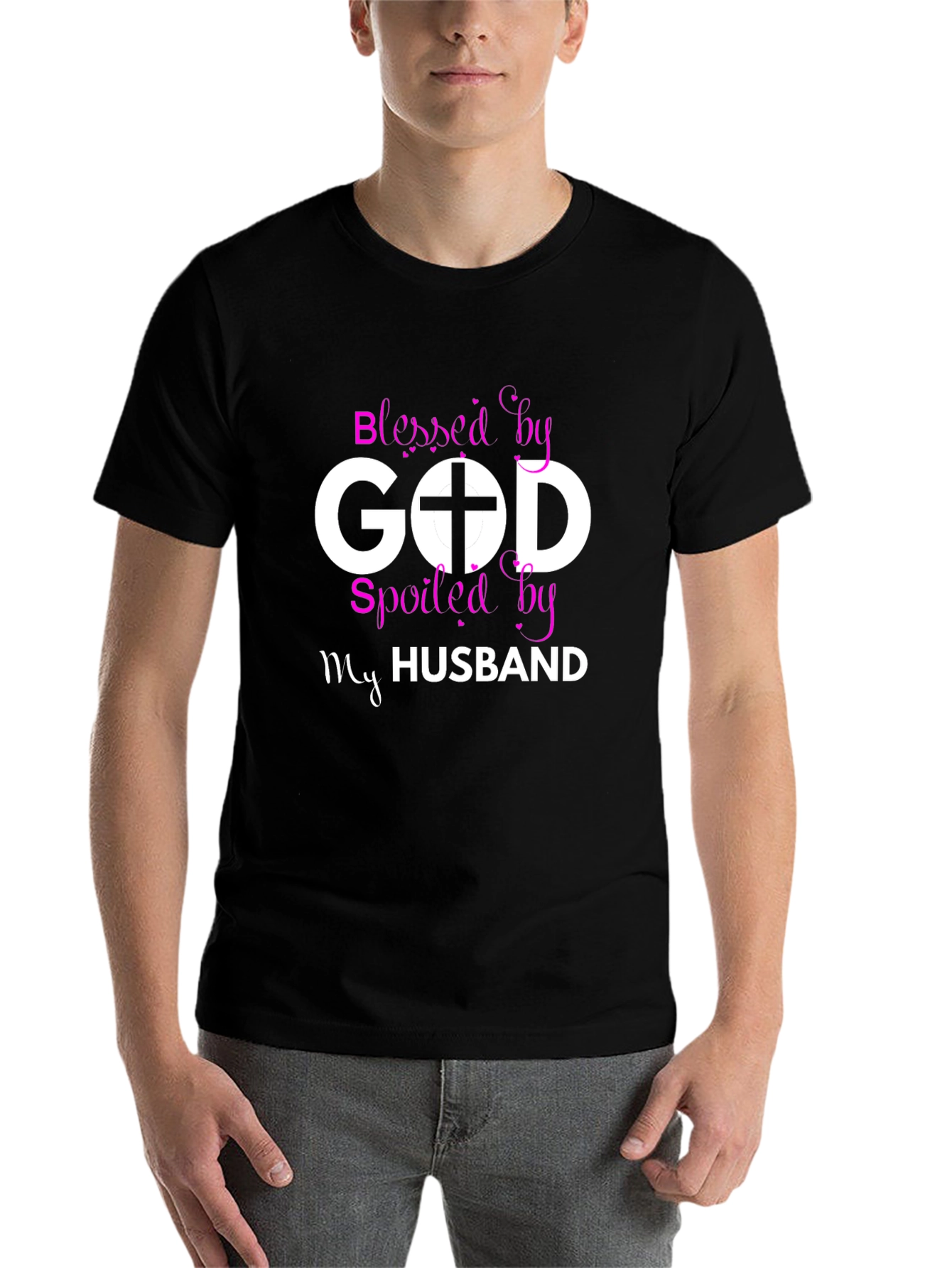 Blessed by God Spoiled by My Husband T-Shirt - 7