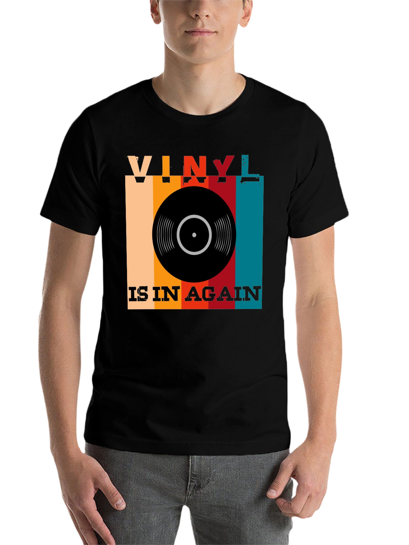 Black Vinyl Is In Again Retro Music T-Shirt view 7