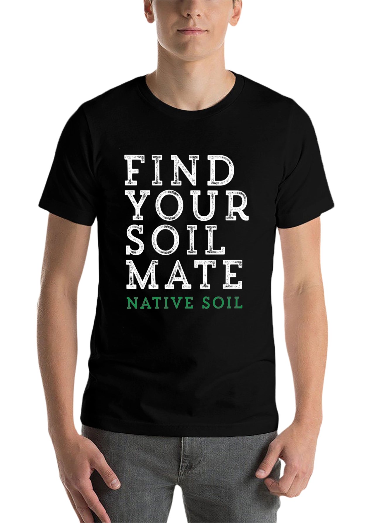 Black Find Your Soil Mate T-Shirt - Native Soil view 7