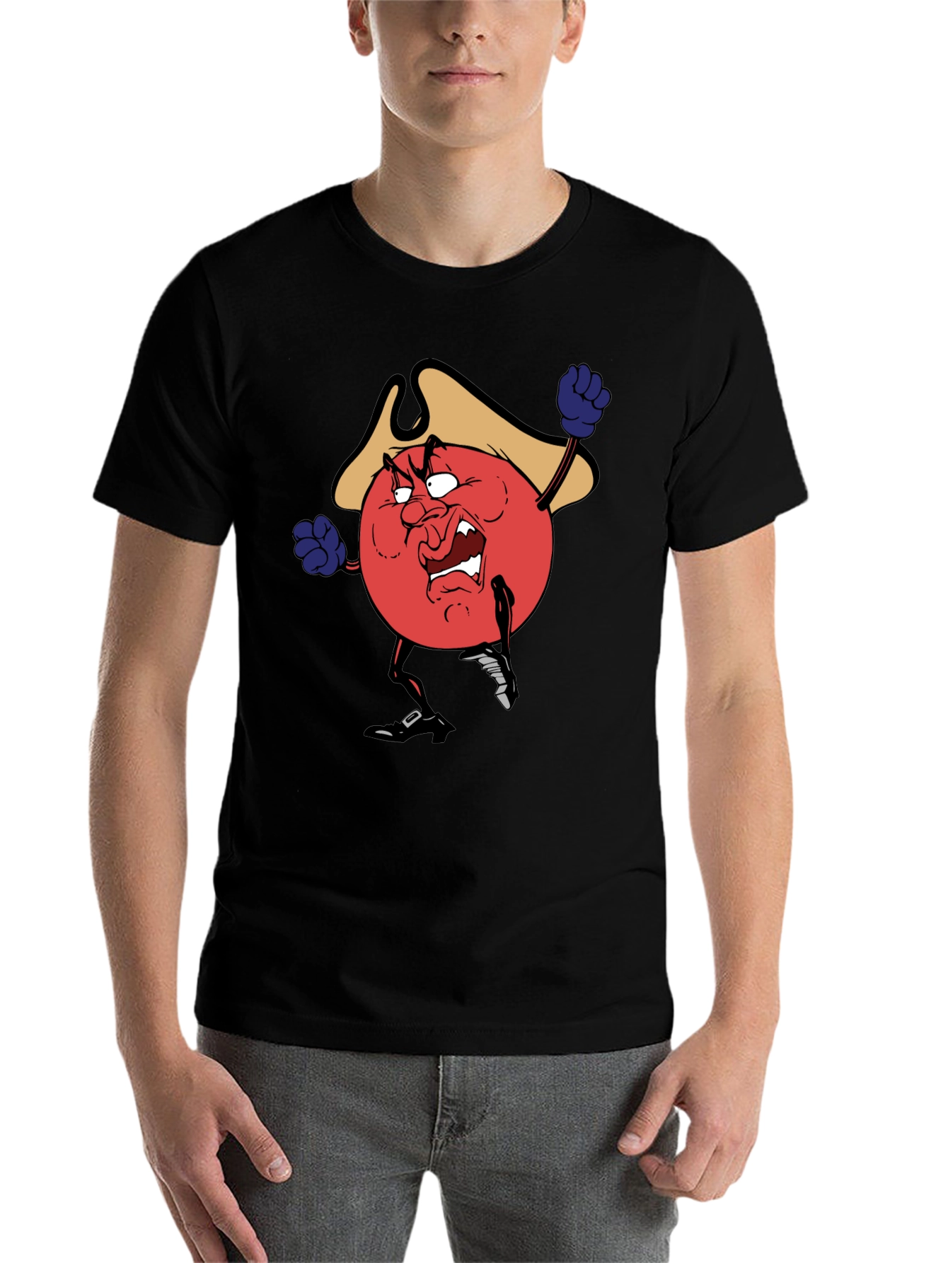 Black Angry Pirate Tomato T-Shirt - Black view 7
