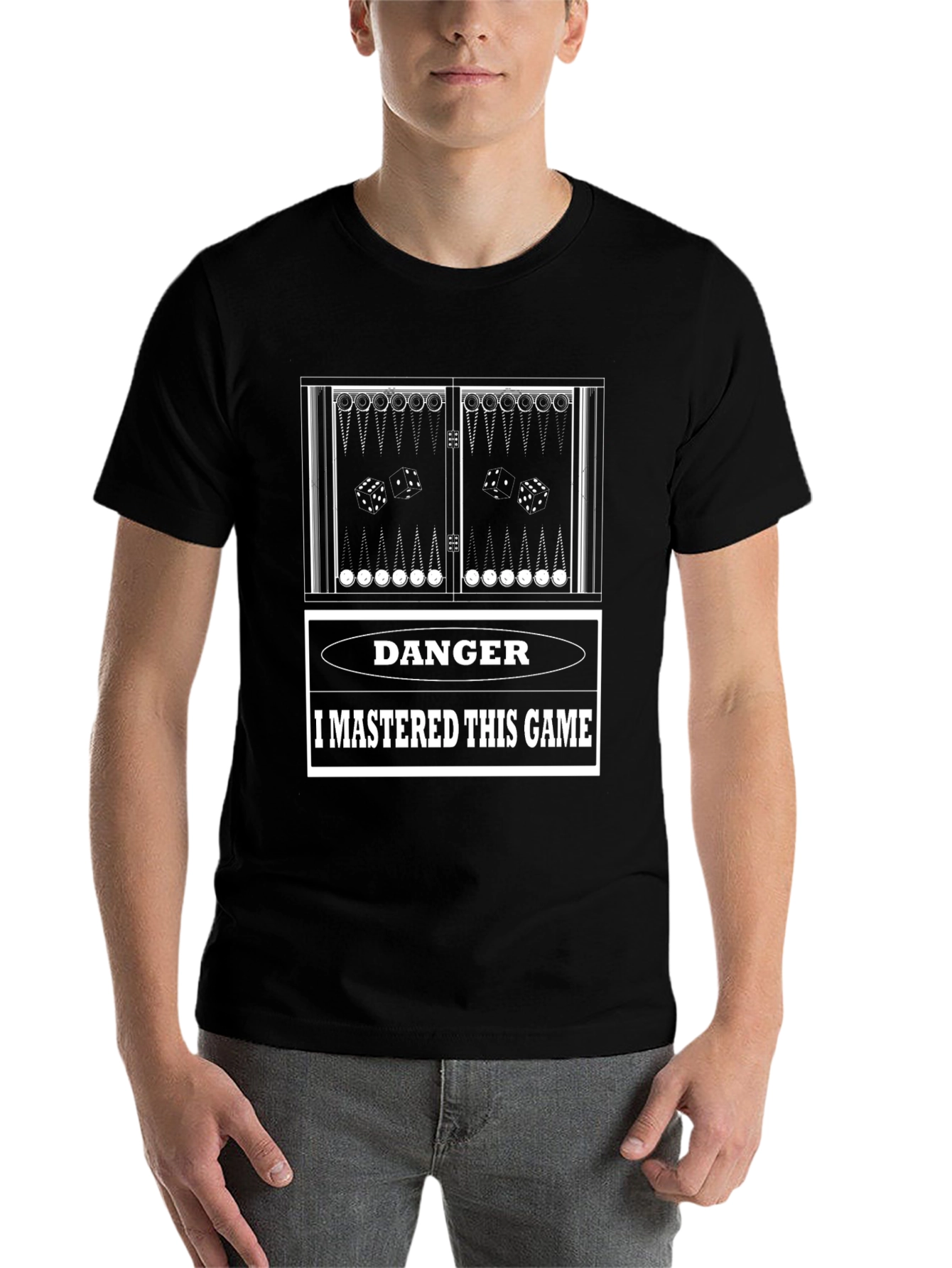 Danger: I Mastered This Game Backgammon T-Shirt - 7