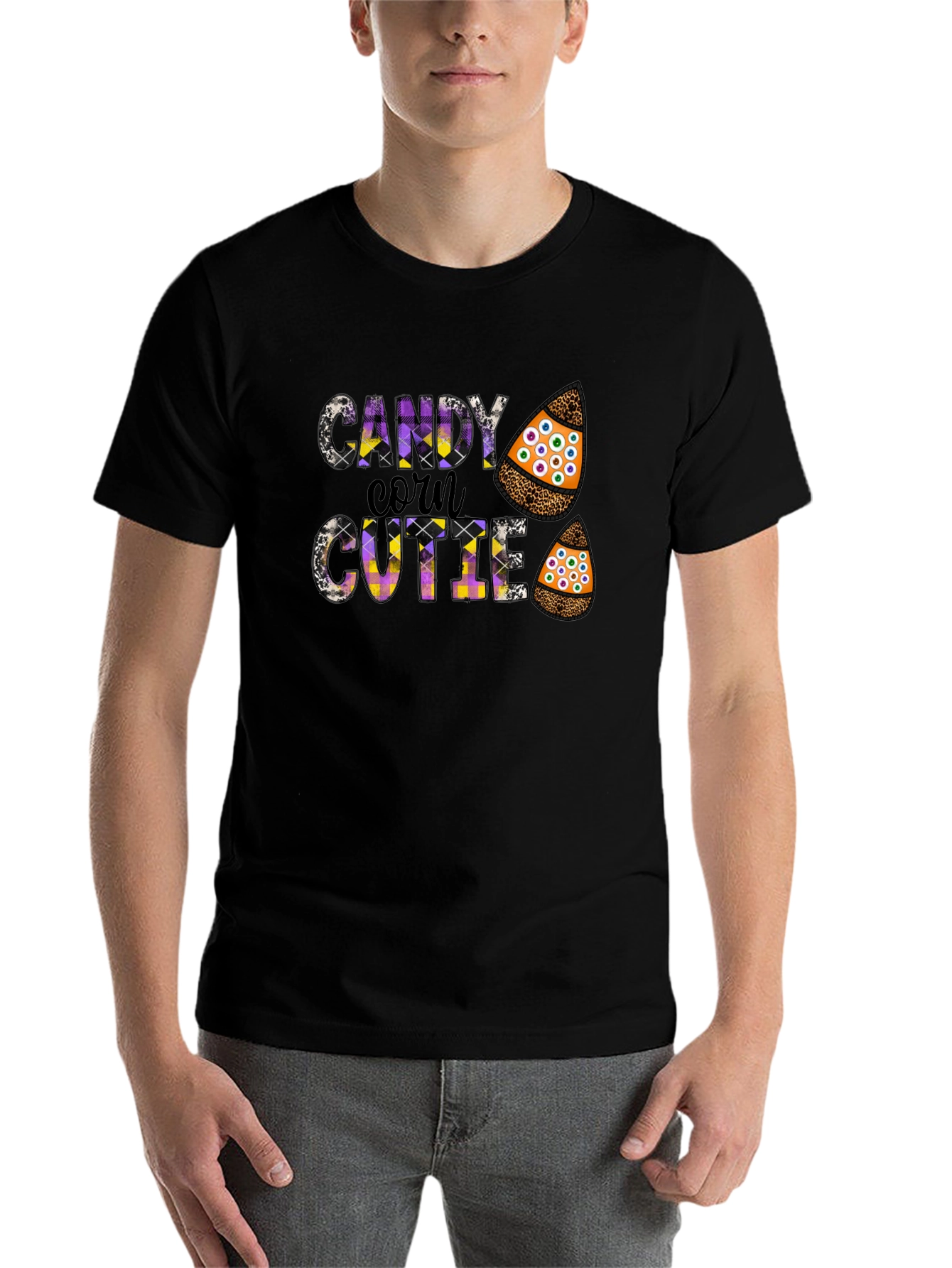 Black Candy Corn Cutie Graphic T-Shirt view 7