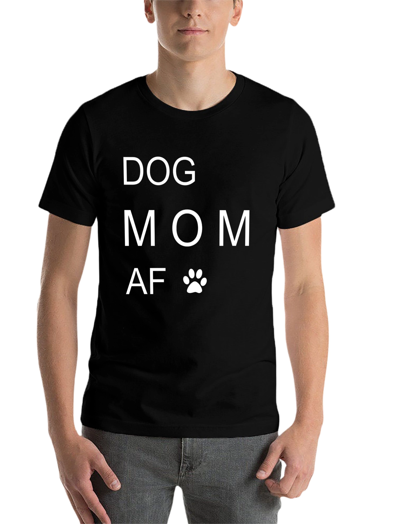 Black Dog Mom AF Graphic T-Shirt - Black view 7