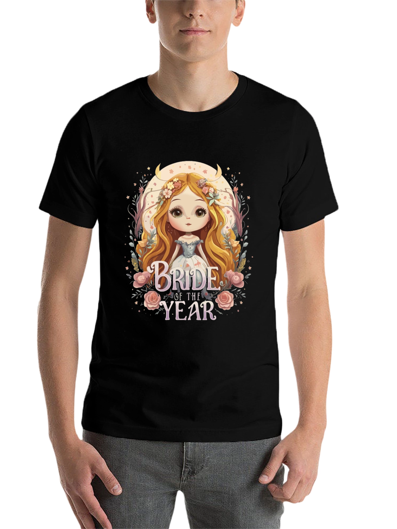 Black Bride of the Year Graphic T-Shirt view 7