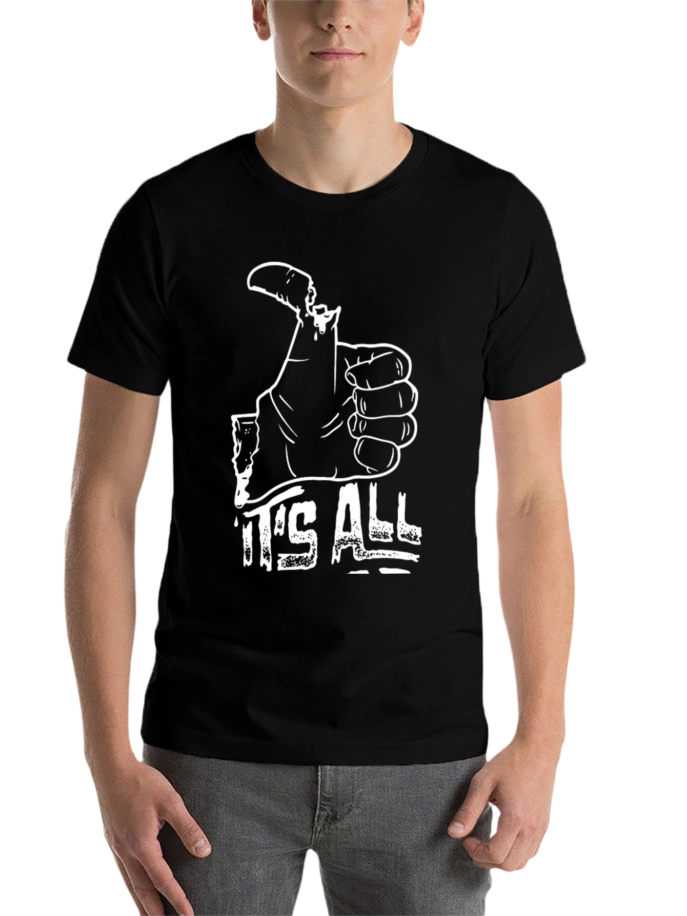 Black It's All Good Graphic T-Shirt view 7