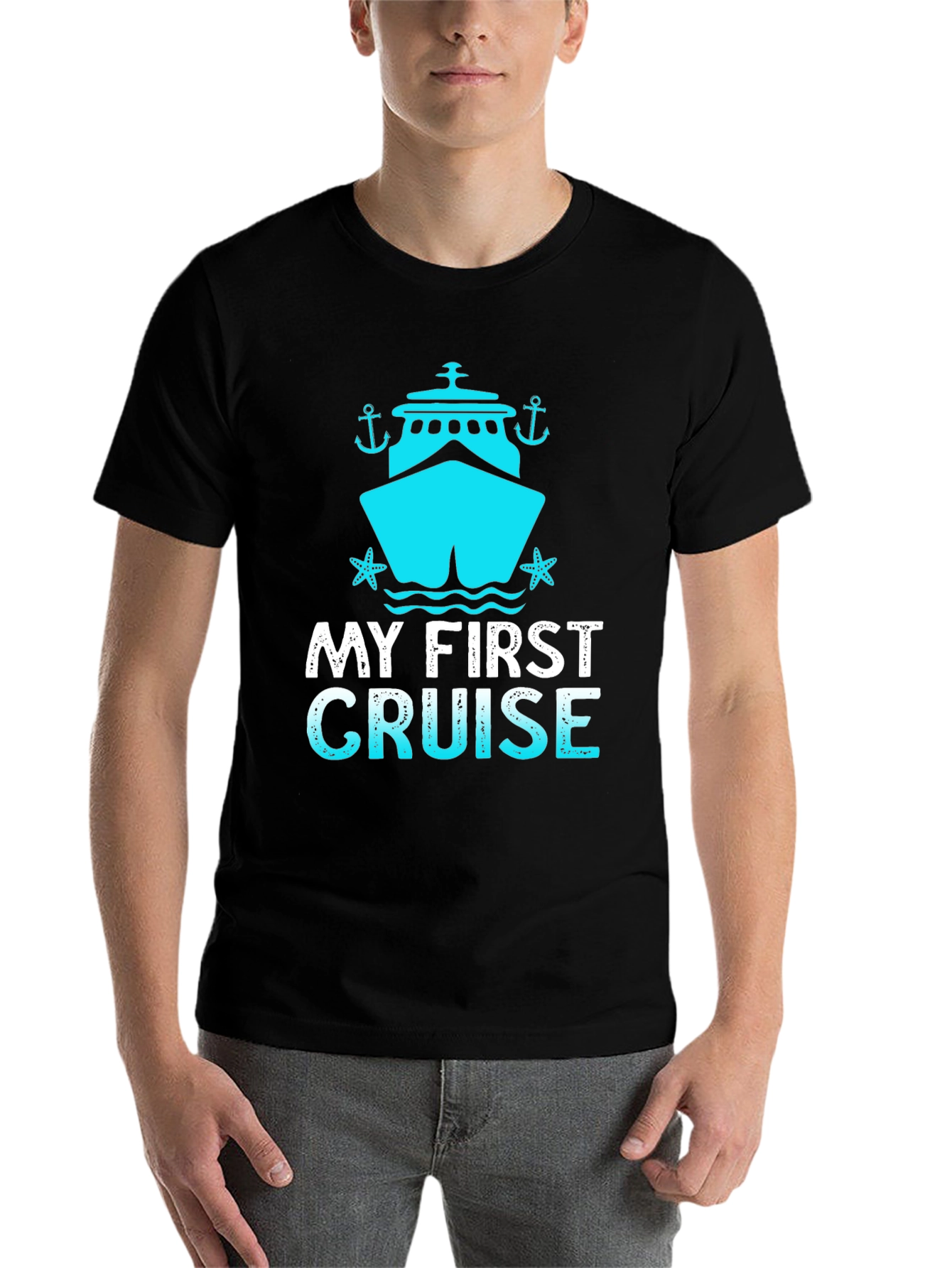 Black My First Cruise T-Shirt - Vacation Souvenir view 7