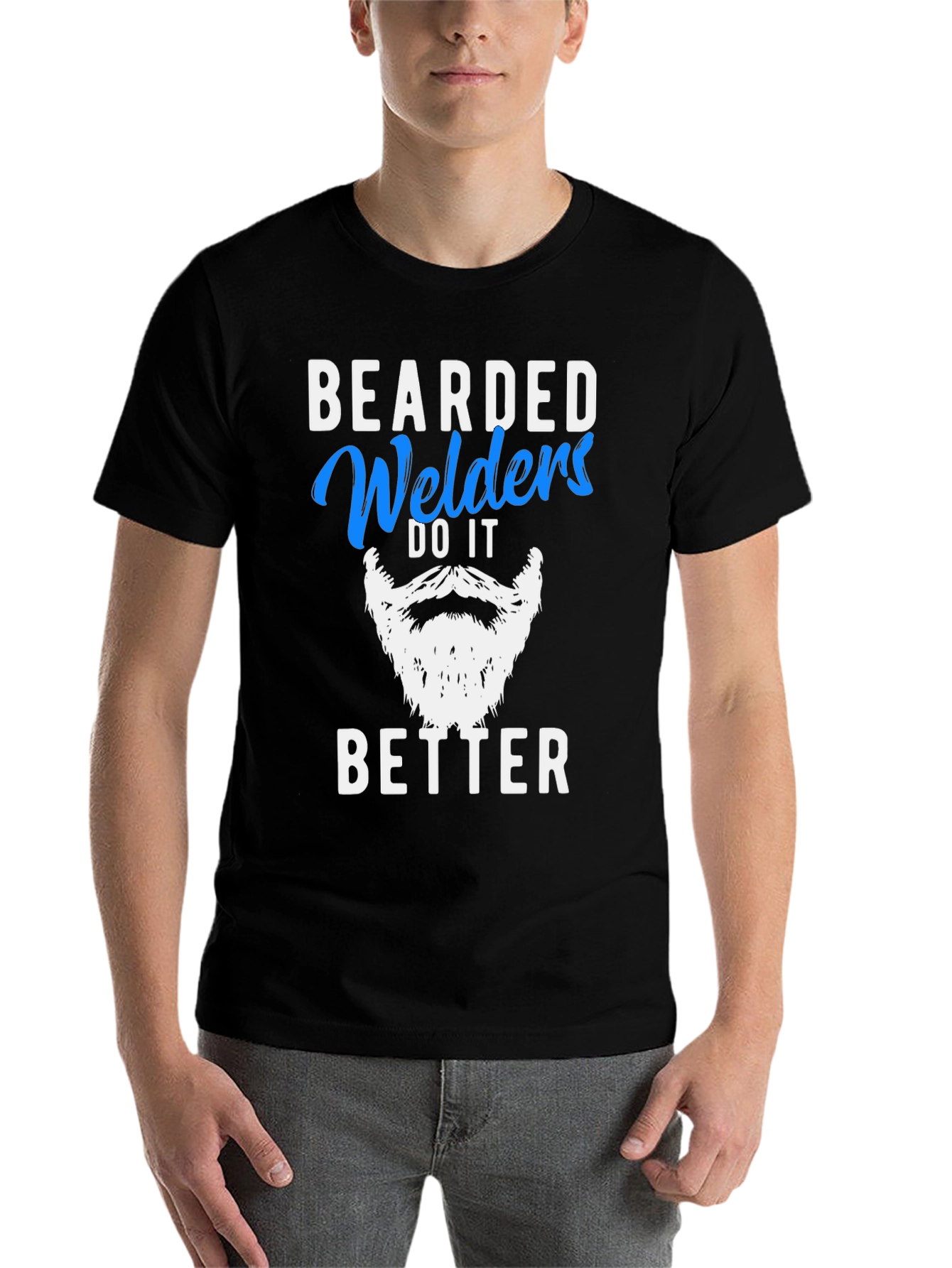Black Bearded Welders Do It Better T-Shirt view 7