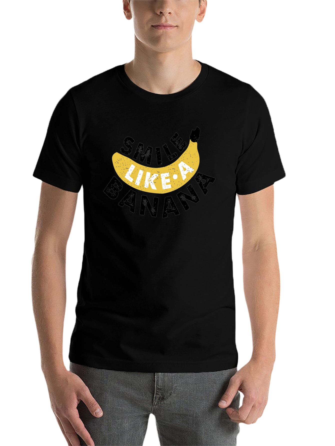 Black Smile Like A Banana Graphic Tee view 7
