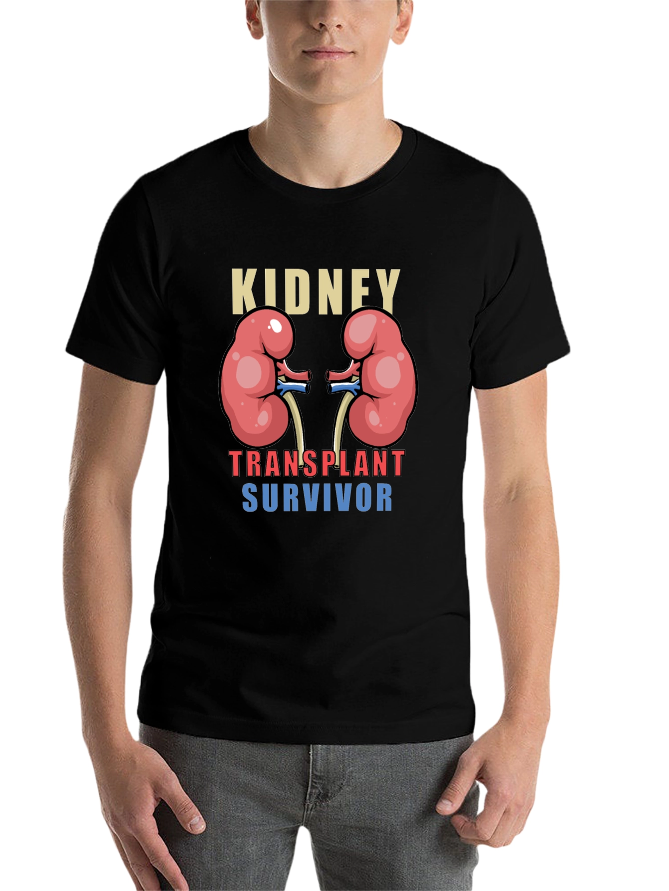 Black Kidney Transplant Survivor Graphic Tee view 7