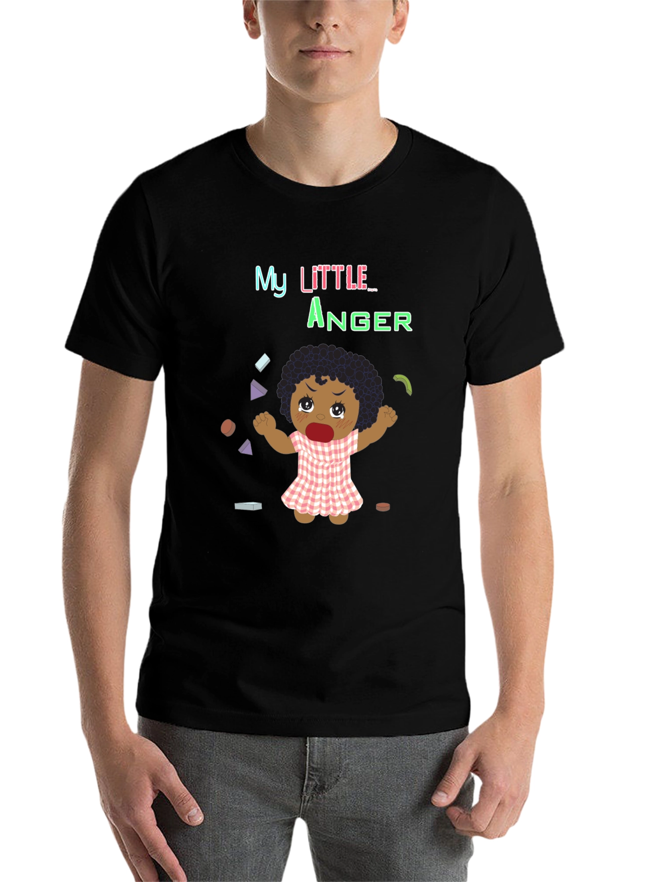 Black My Little Anger Black T-Shirt view 7