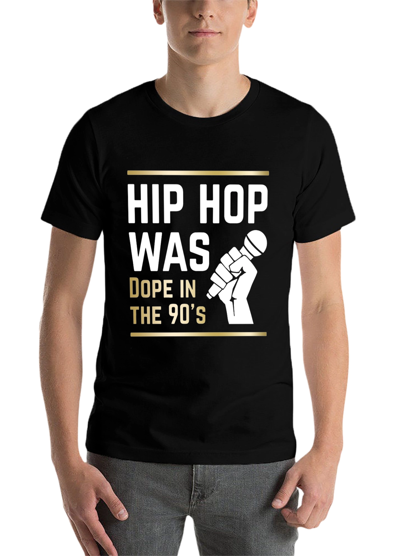 Black Hip Hop 90s Graphic Tee - Retro Style view 7