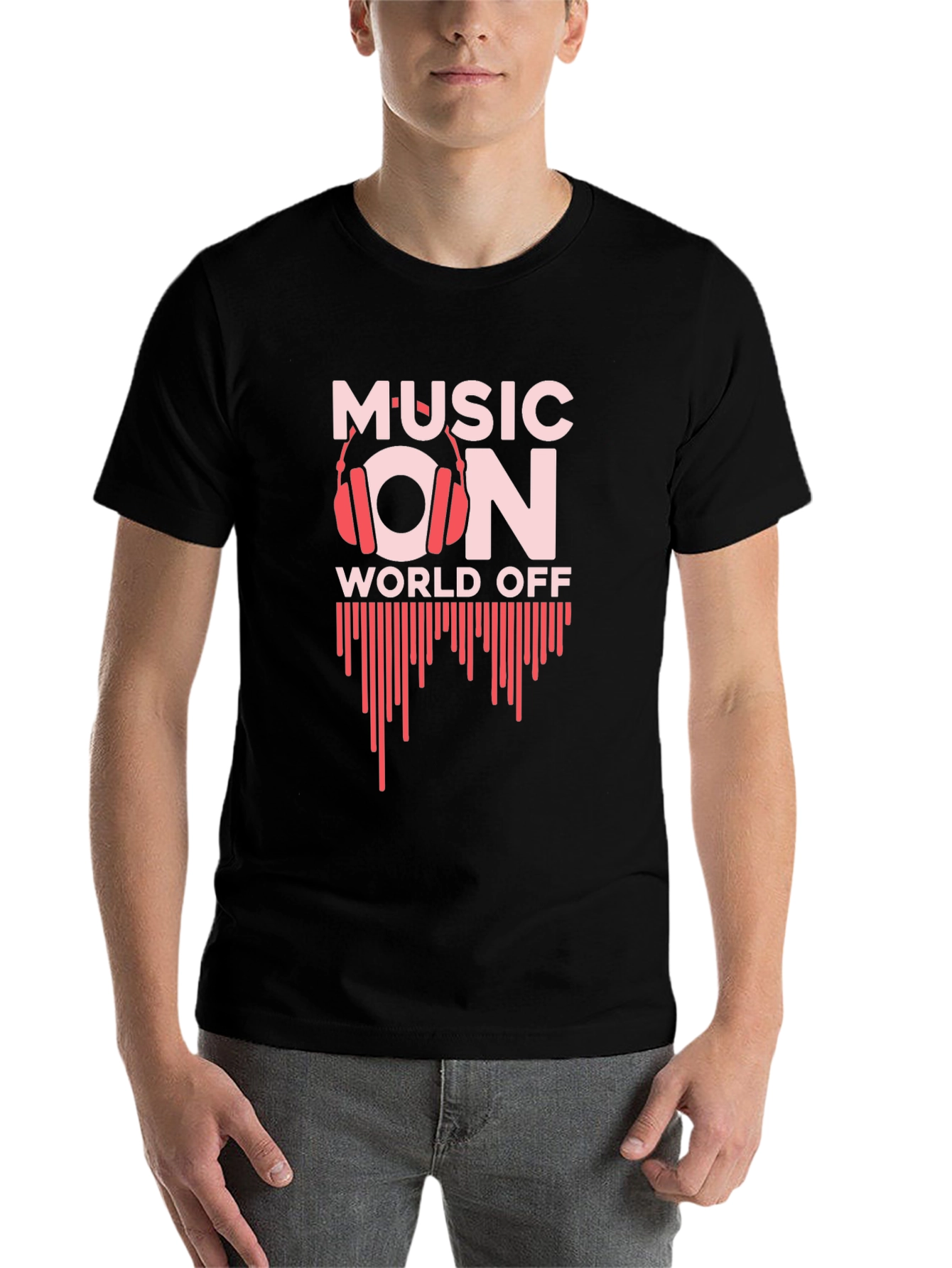 Black Music On World Off Graphic Tee view 7