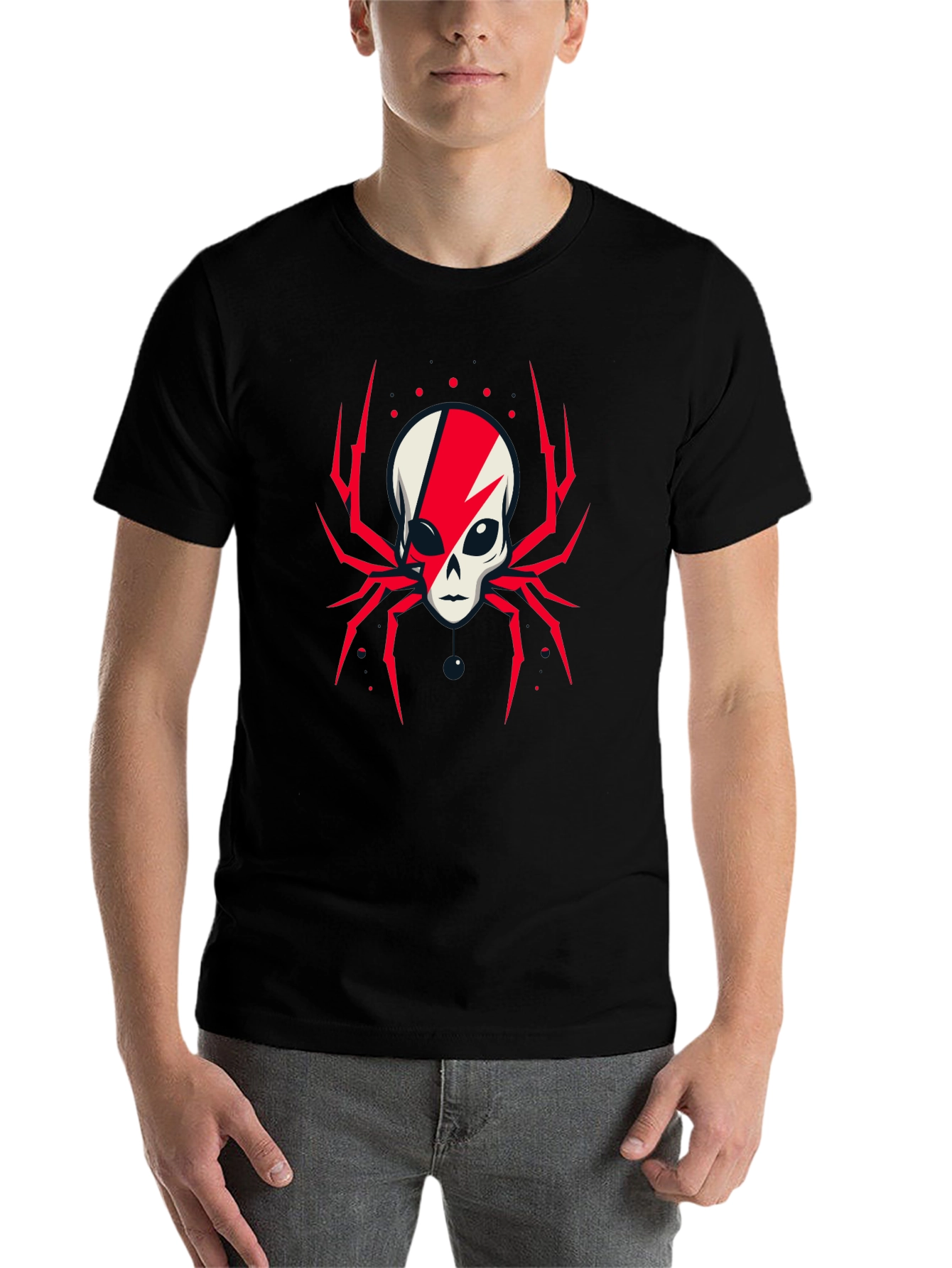 Black Alien Spider Graphic Tee - Unique Design view 7