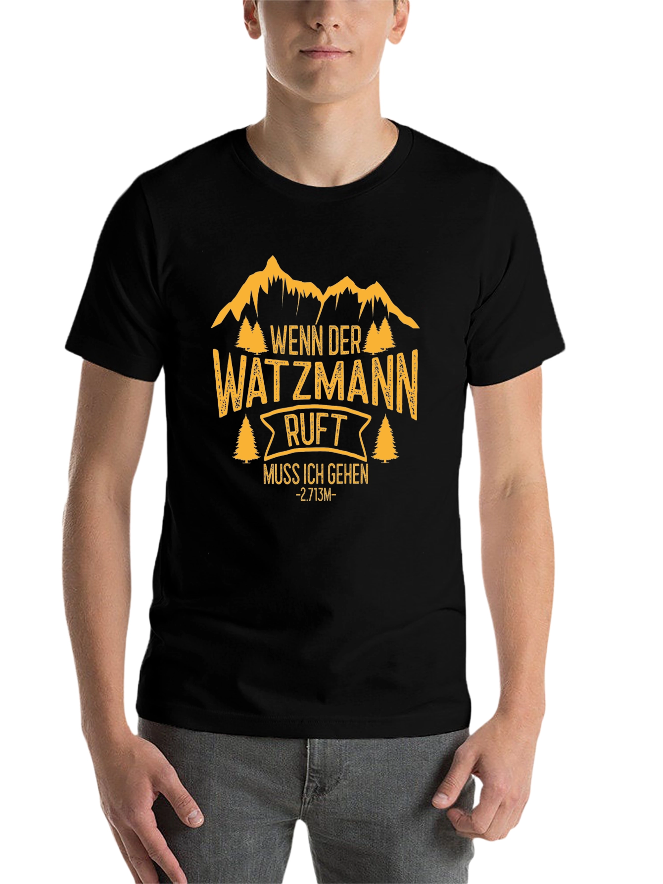 Black Watzmann Ruf T-Shirt - Mountain Adventure Tee view 7