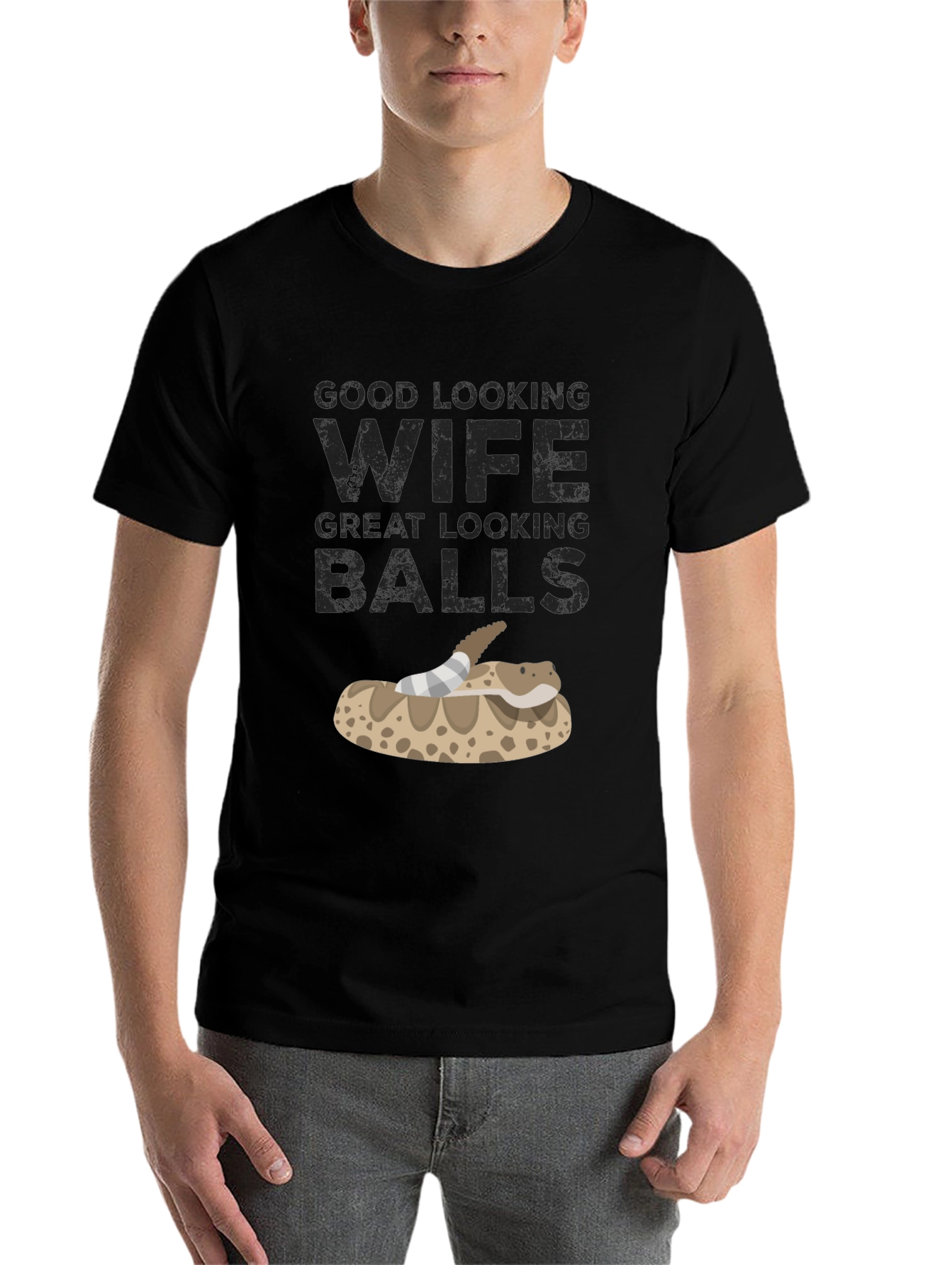 Black Good Lookin Wife Great Lookin Balls T-Shirt view 7