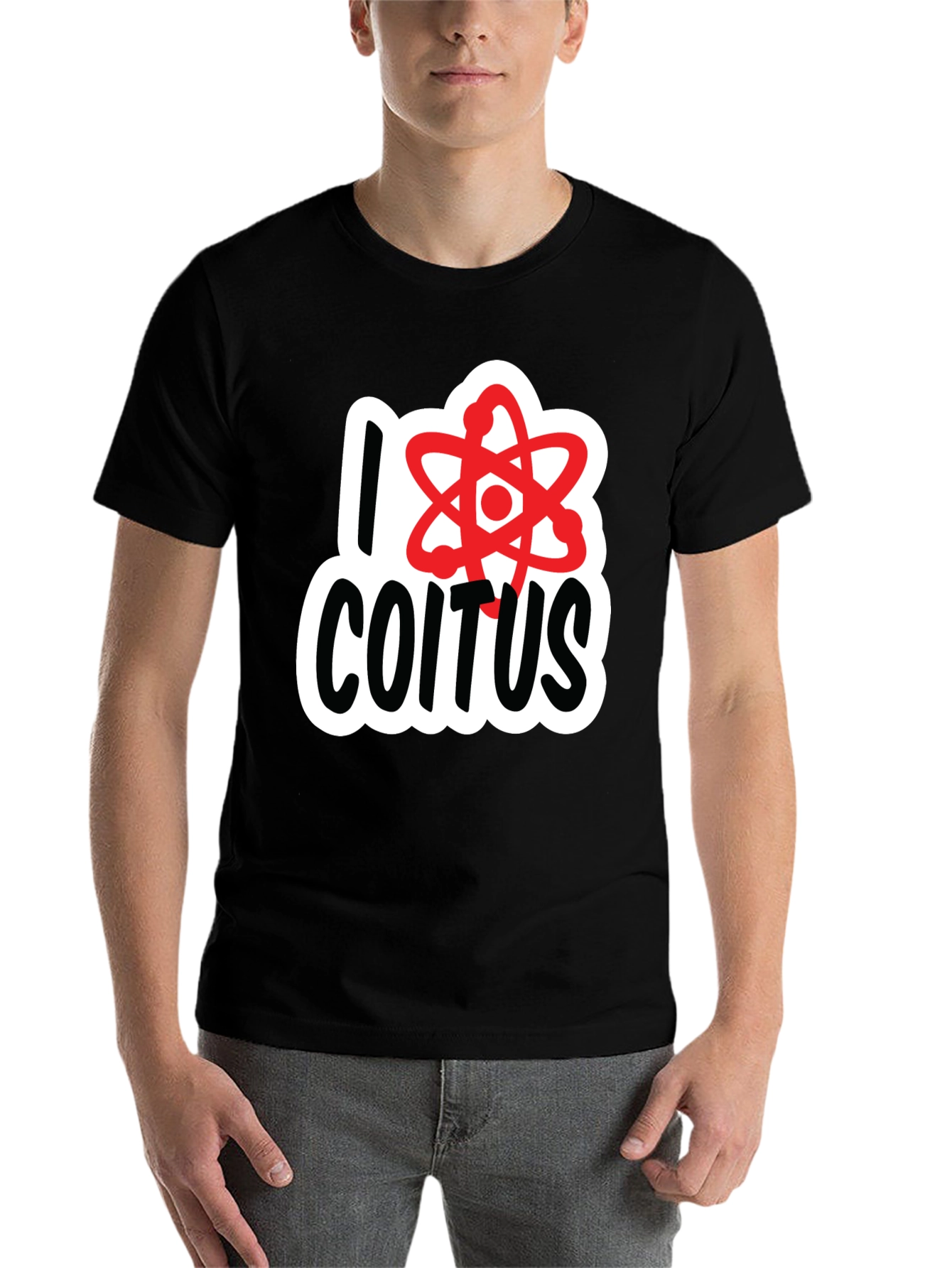 Black I Love Coitus Science T-Shirt - Black view 7