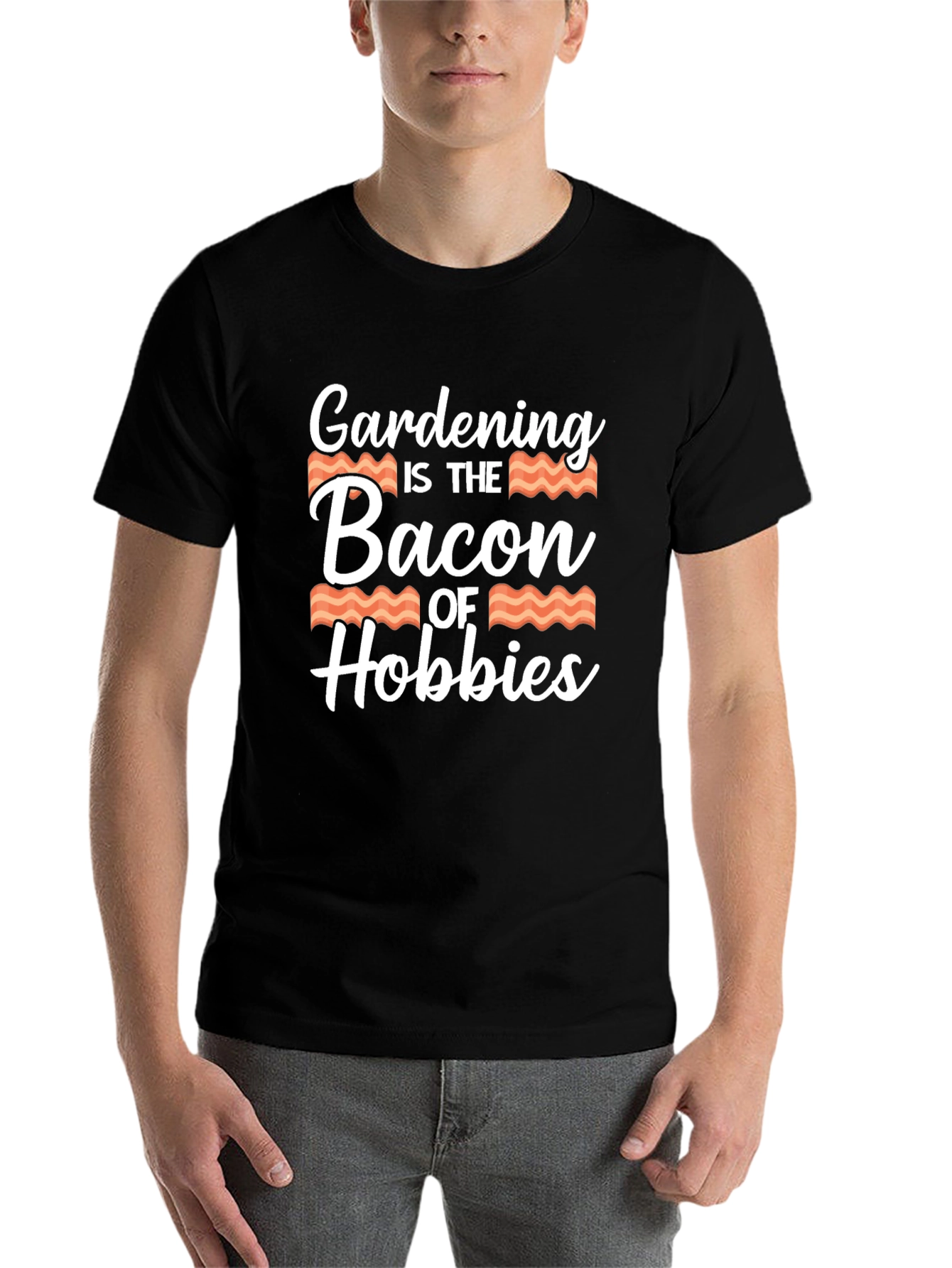 Black Gardening is the Bacon of Hobbies T-Shirt view 7