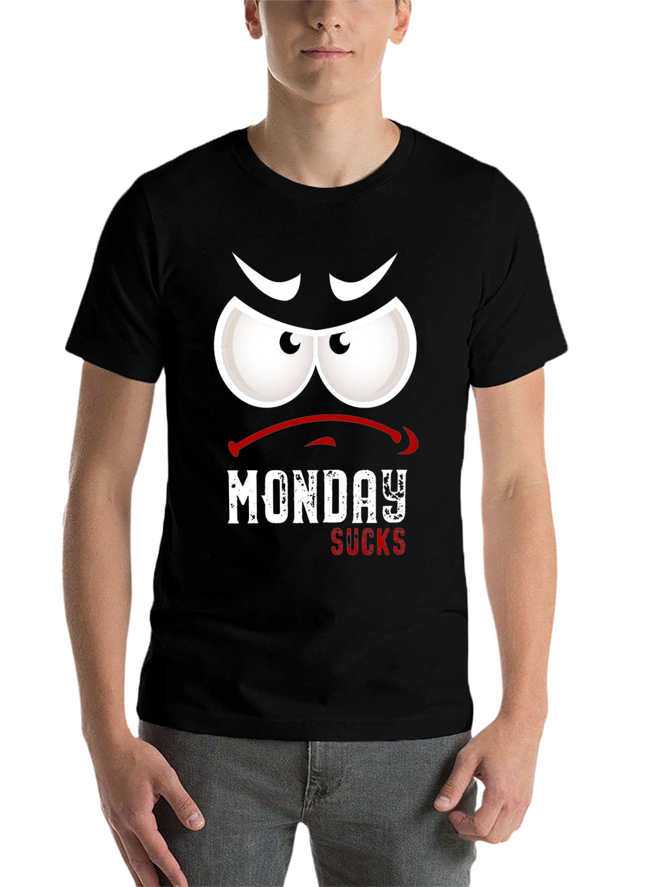 Black Monday Sucks Graphic T-Shirt view 7