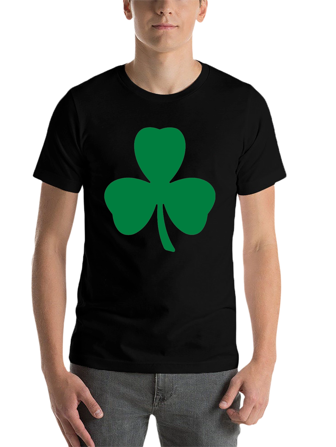 Black Shamrock T-Shirt - St. Patrick's Day Lucky Tee view 7