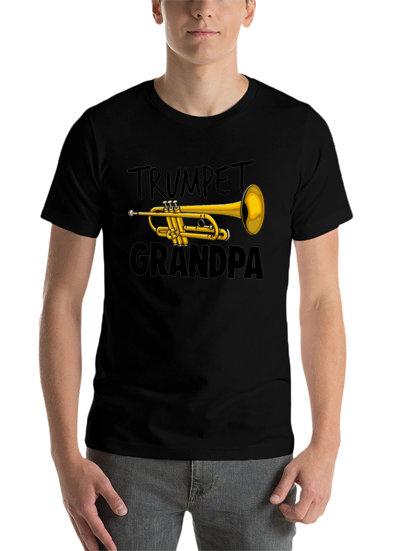 Black Trumpet Grandpa T-Shirt view 7