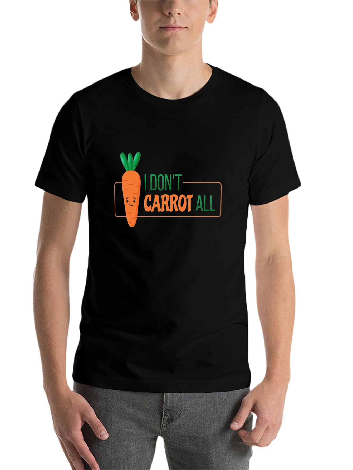 Black I Don't Carrot All Funny T-Shirt view 7