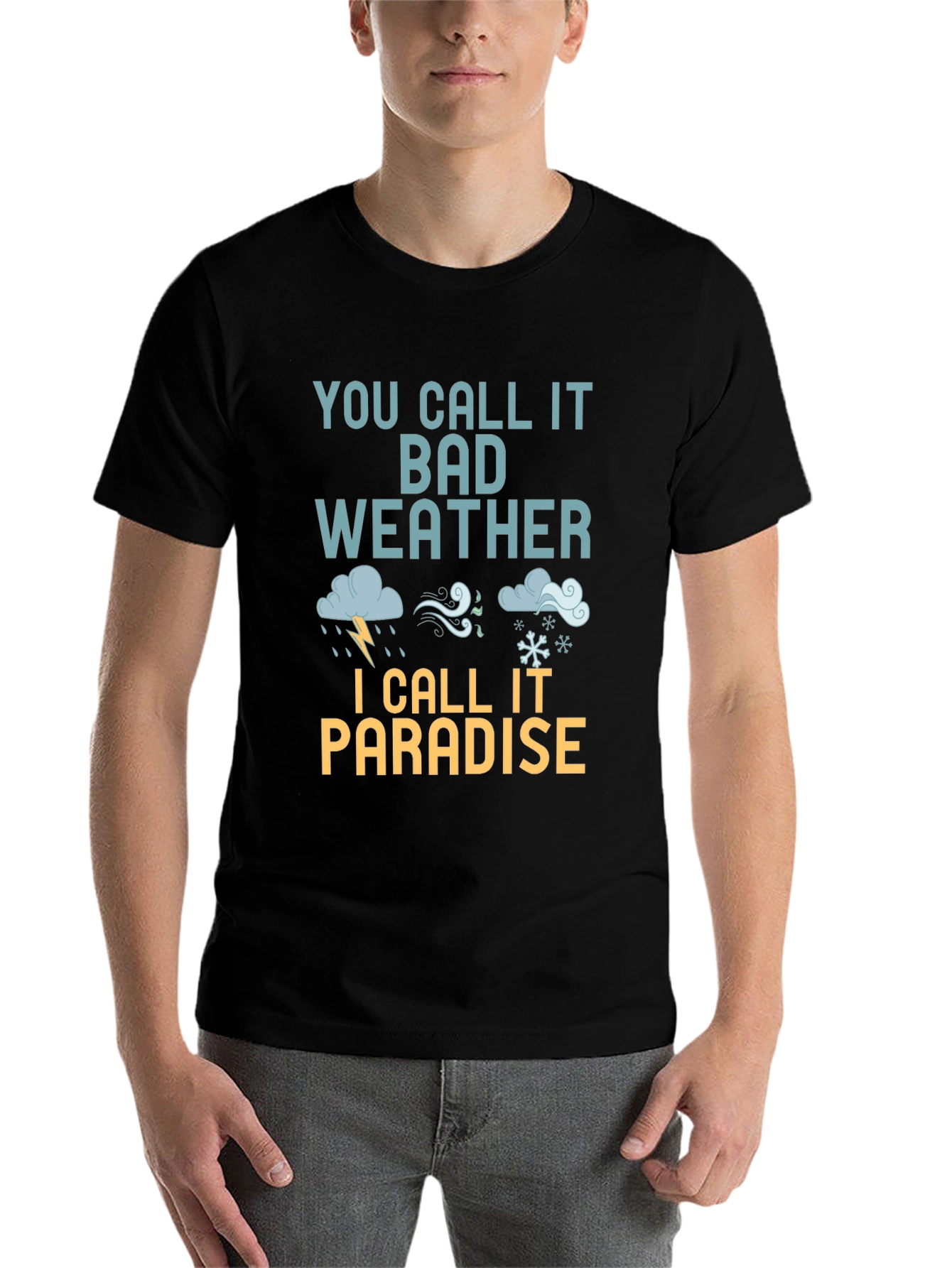 Black Bad Weather Paradise T-Shirt view 7