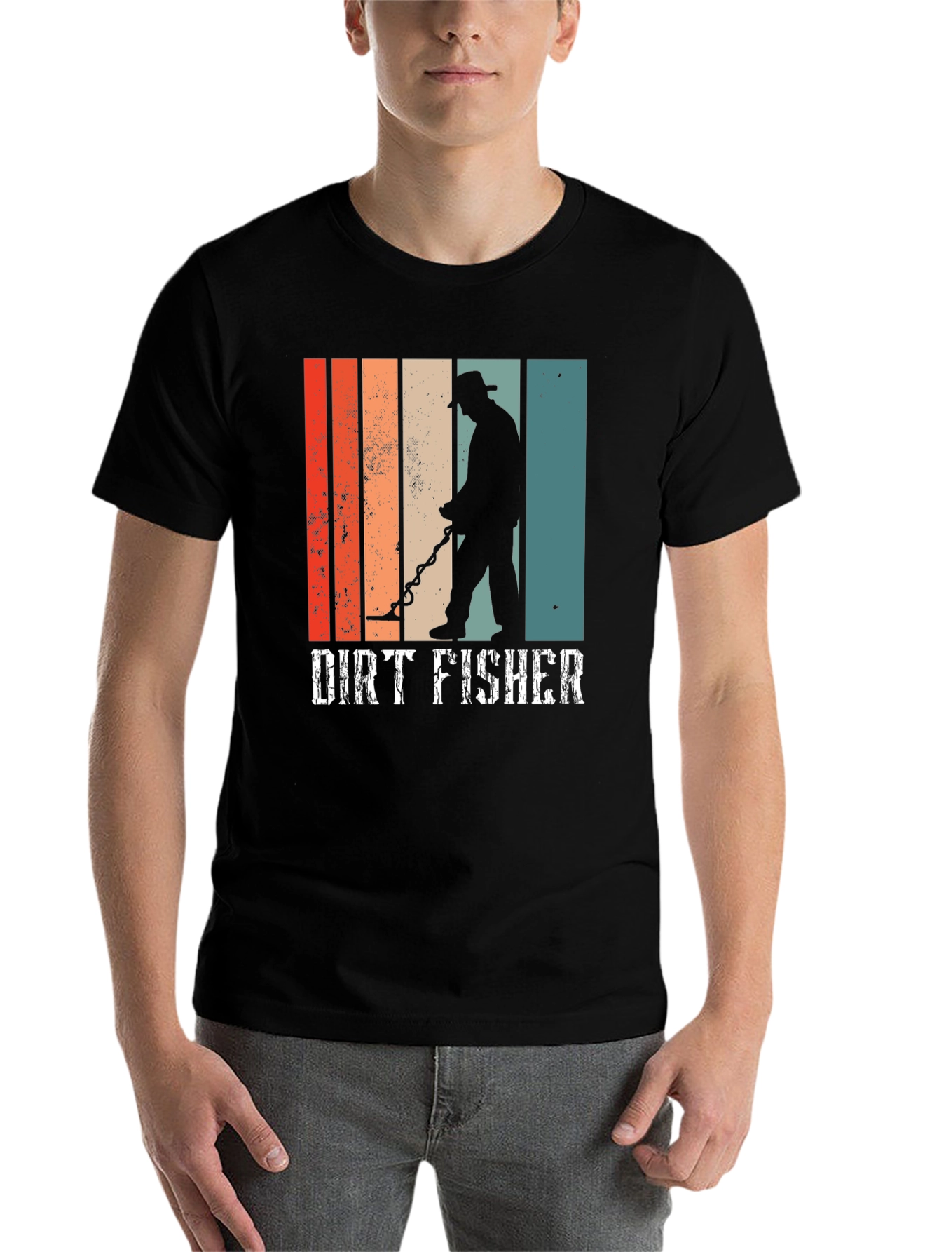 Black Dirt Fisher T-Shirt - Metal Detecting Tee view 7