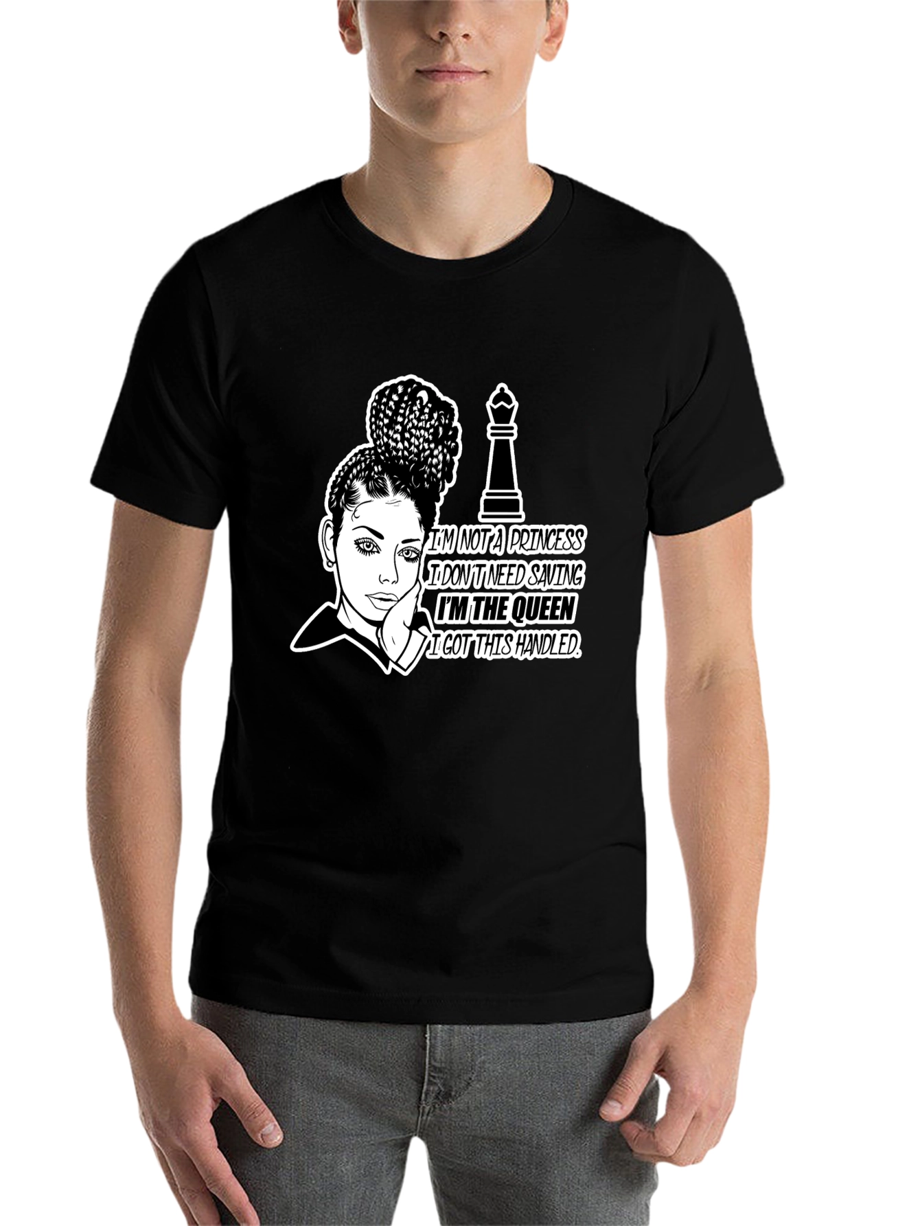 Black Queen Graphic Tee - Empowering Chess Queen view 7