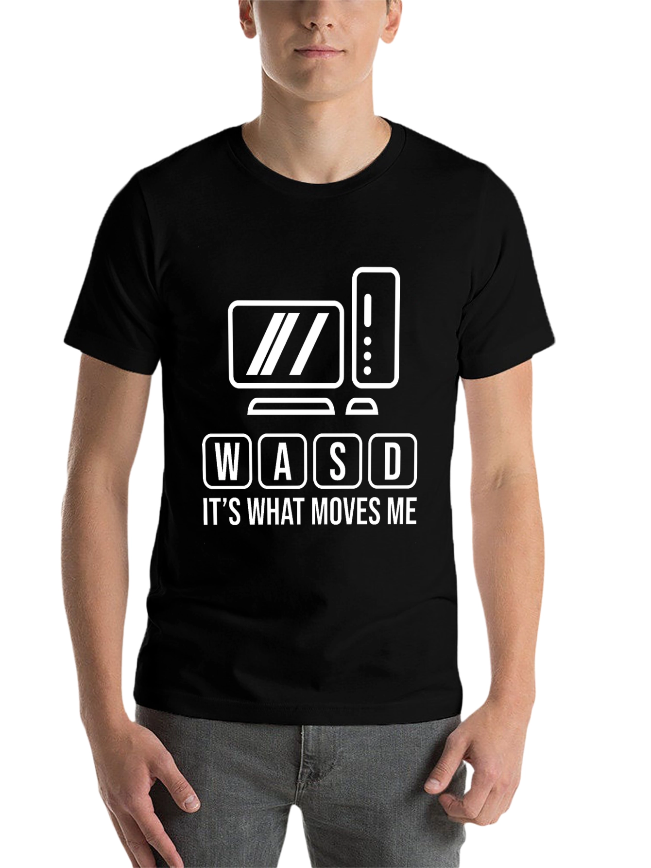 Black WASD Gamer T-Shirt - It's What Moves Me! view 7
