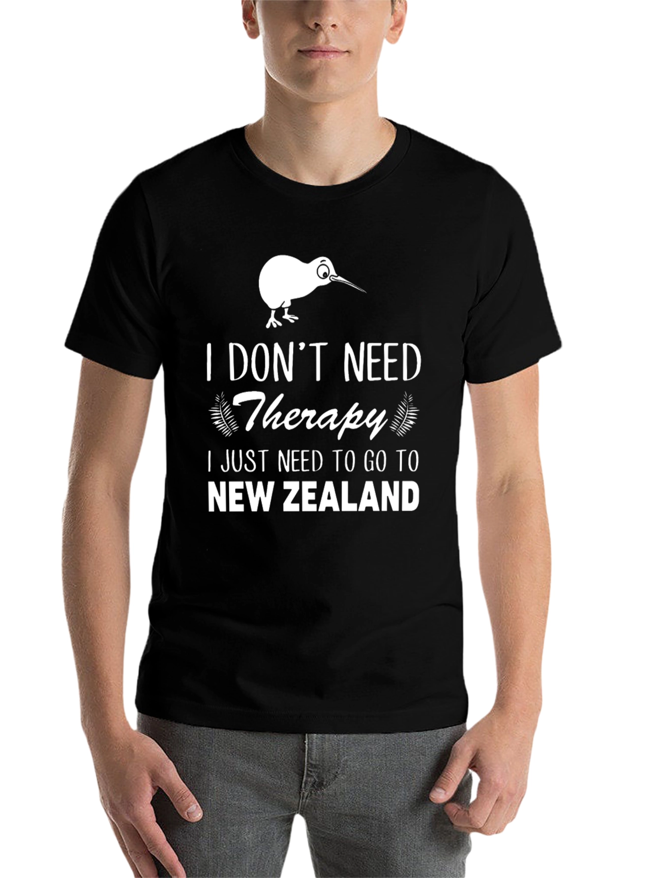 Black New Zealand Therapy T-Shirt view 7