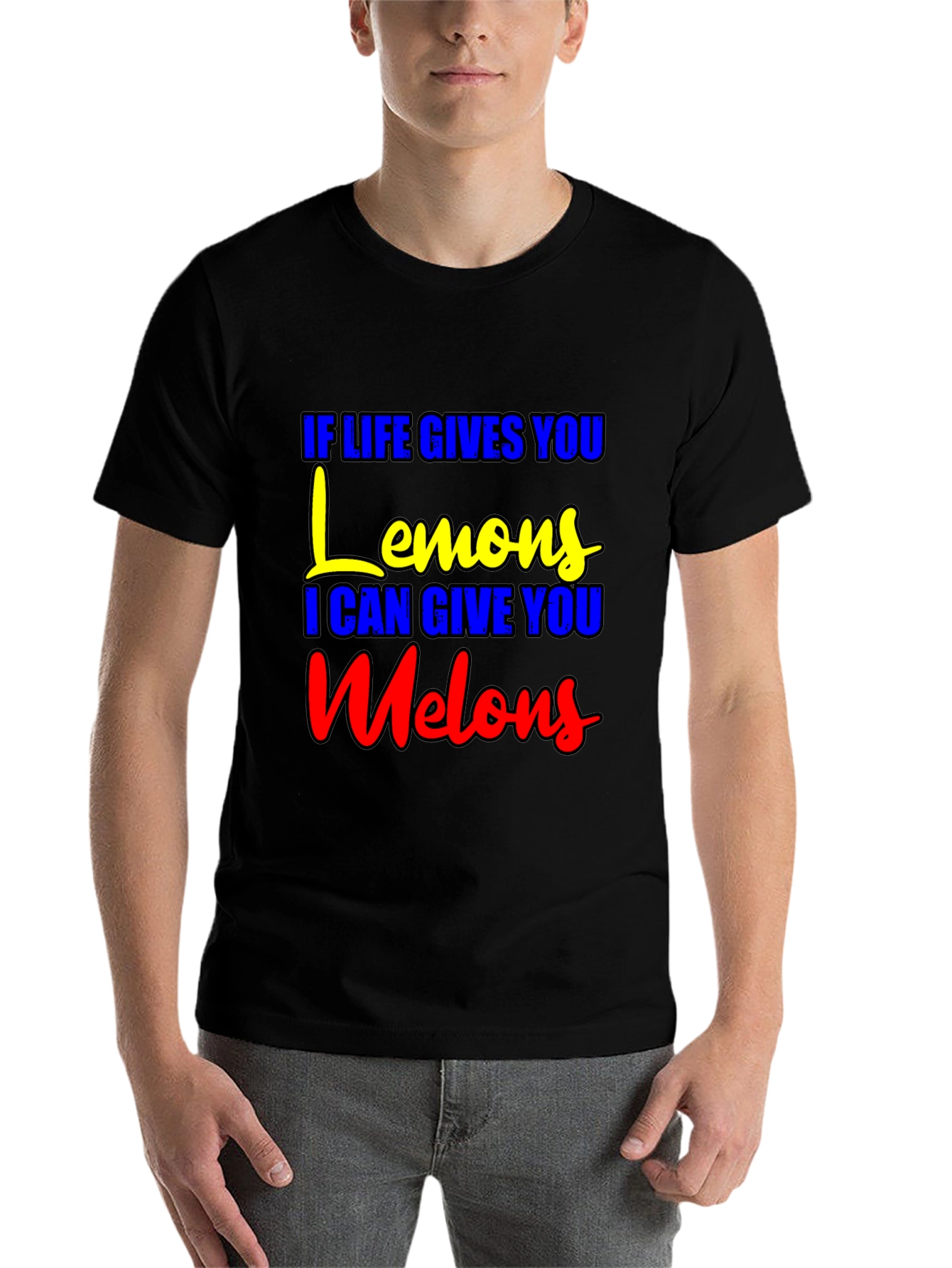 Black Life Gives You Lemons, Melons T-Shirt - Funny Graphic Tee view 7
