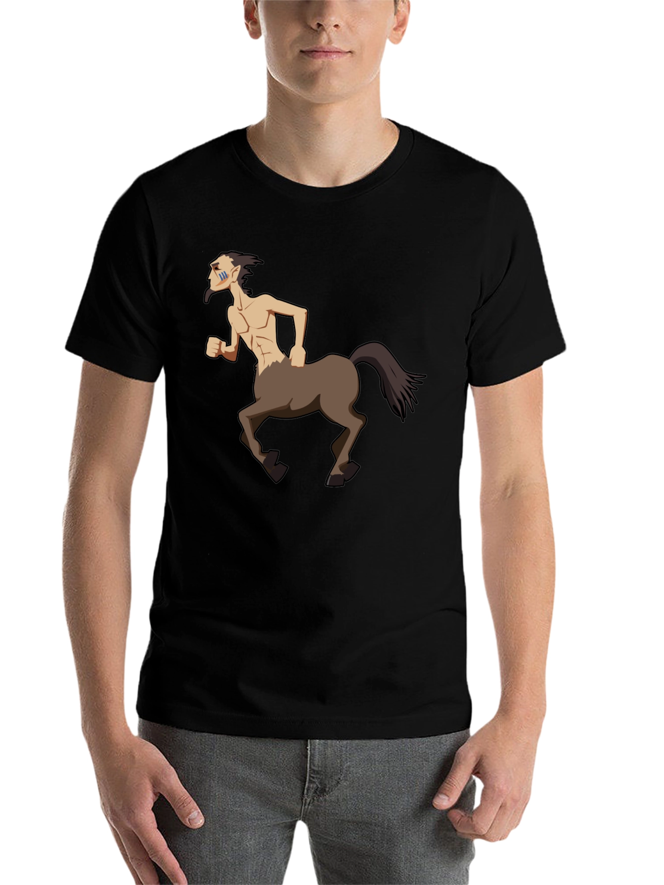 Black Centaur Graphic Tee - Mythical Creature Shirt view 7
