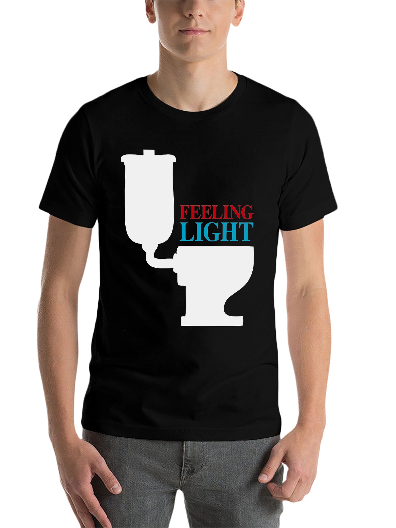 Black Feeling Light Funny Graphic Tee view 7
