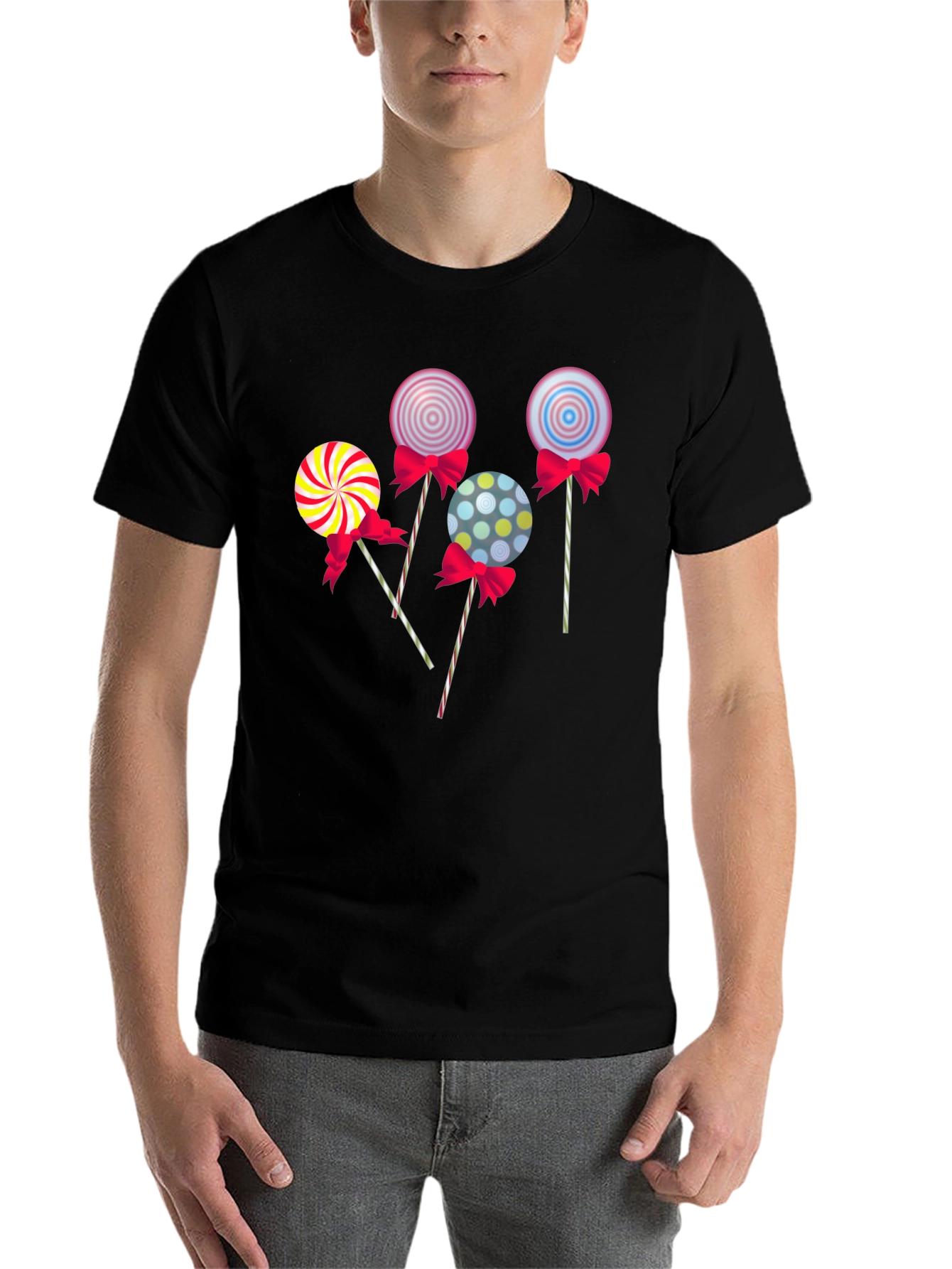 Black Lollipop Graphic T-Shirt - Fun & Stylish Design view 7