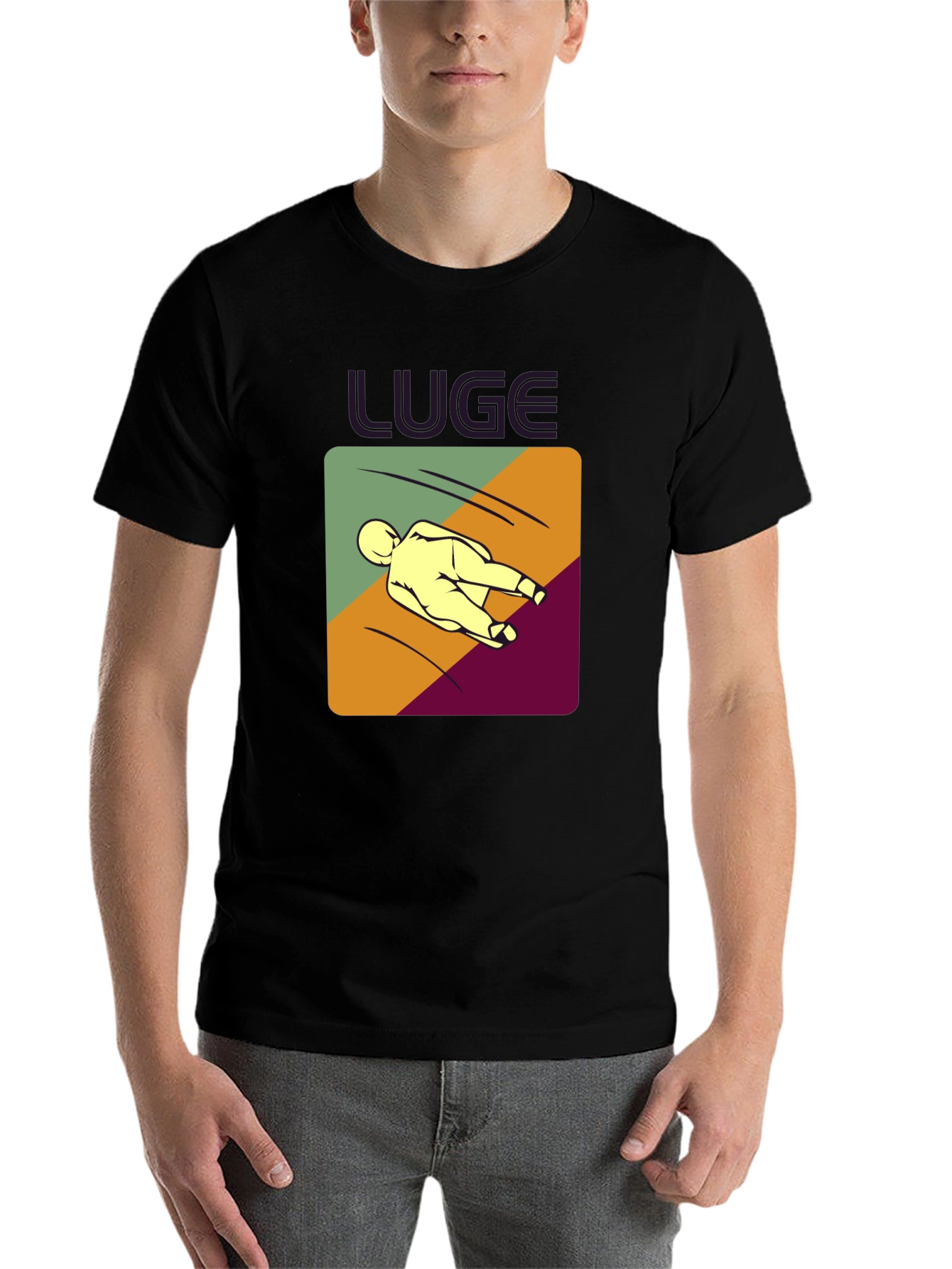 Black Luge Graphic T-Shirt - Cool Sportswear view 7