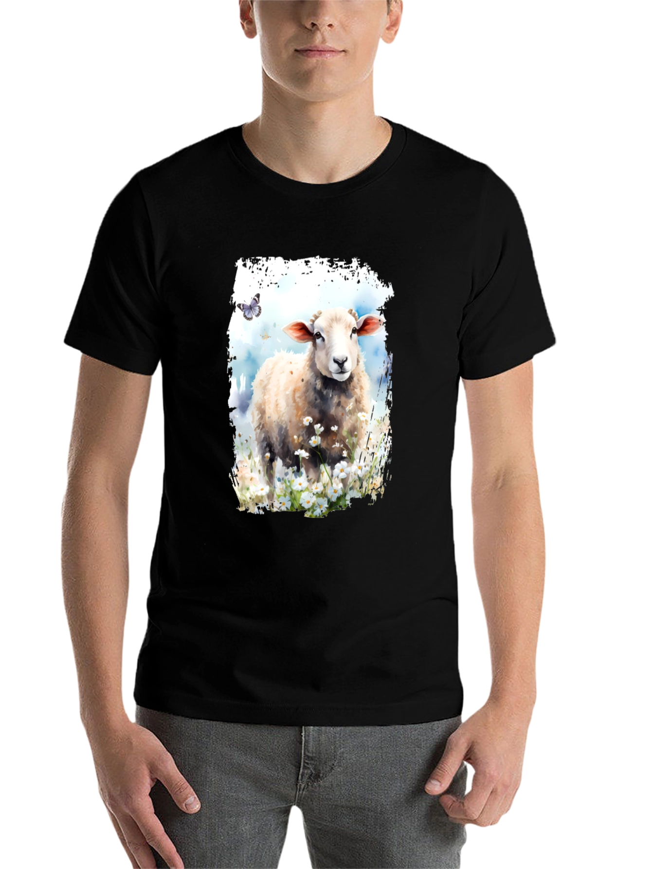 Black Sheep Meadow Black Graphic Tee view 7