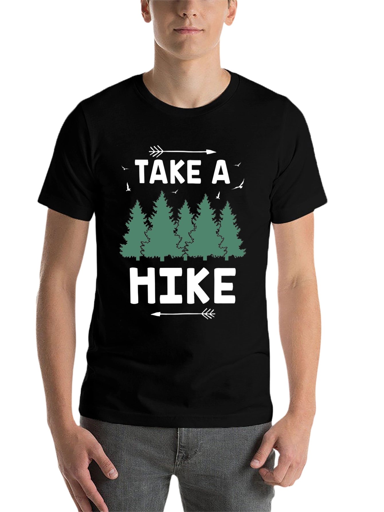 Black Take a Hike Graphic Tee - Nature Lover's Shirt view 7