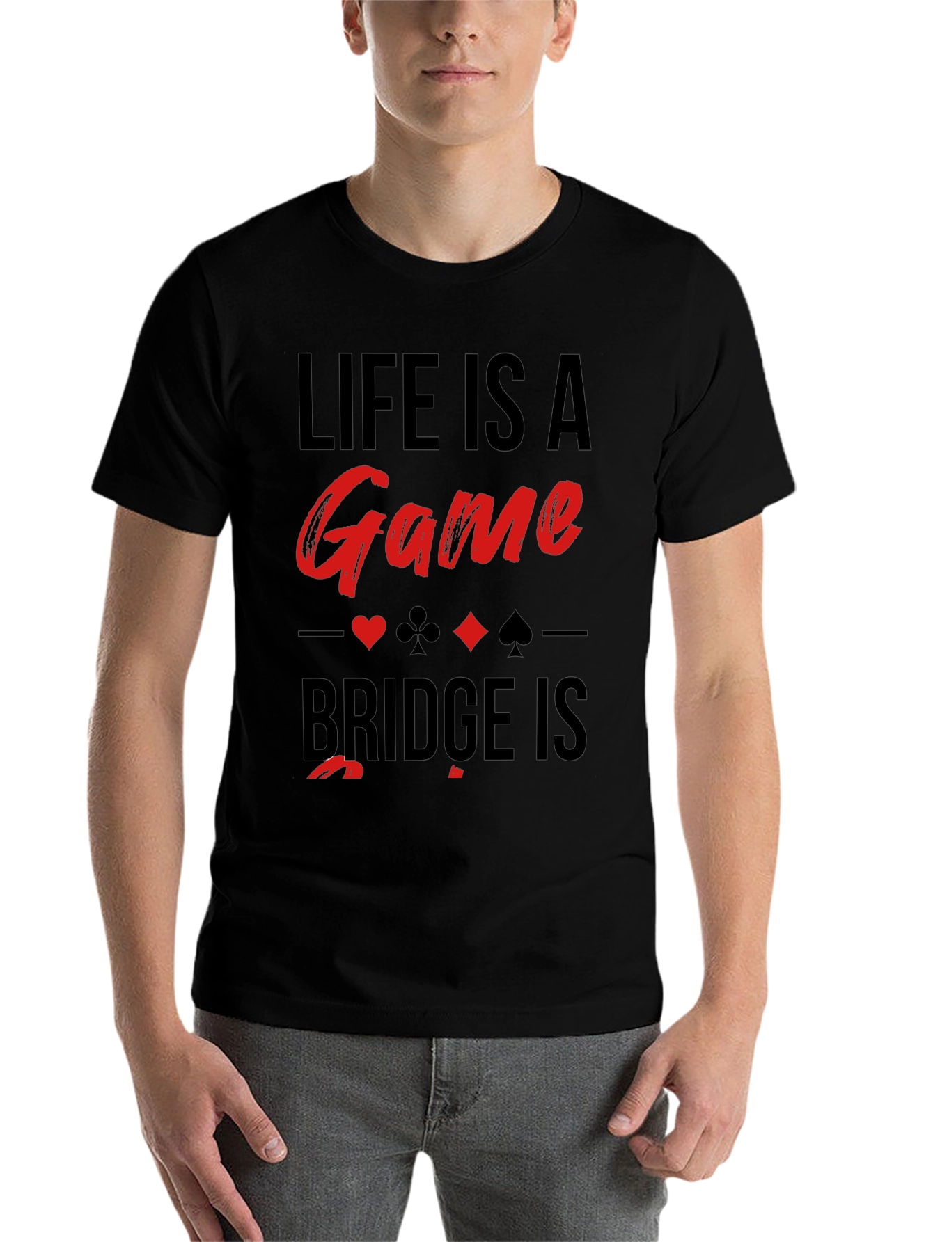 Black Life is a Game Bridge T-Shirt view 7