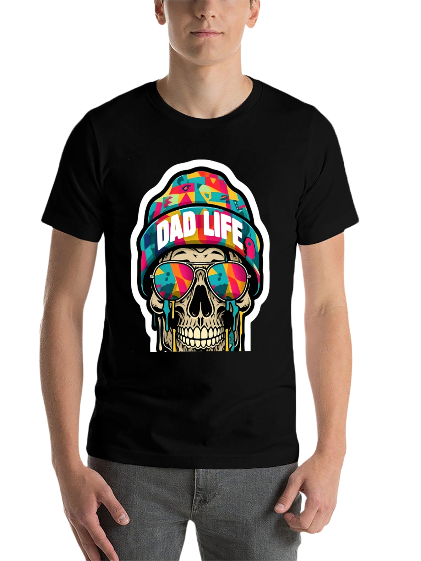 Dad Life Skull Graphic Tee - Cool Father's Day Shirt - 7
