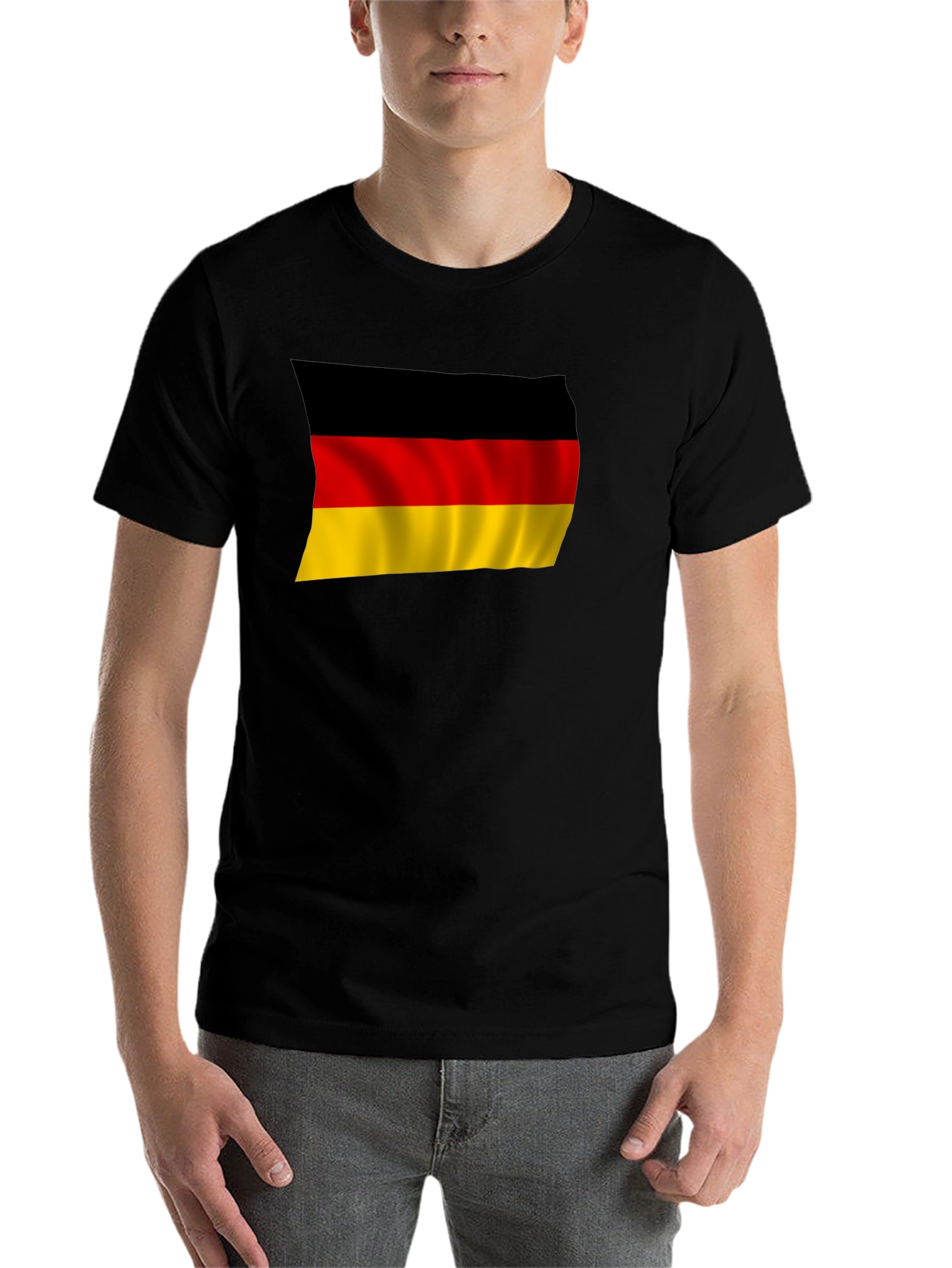 Black Germany Flag T-Shirt - Black Pride Tee view 7