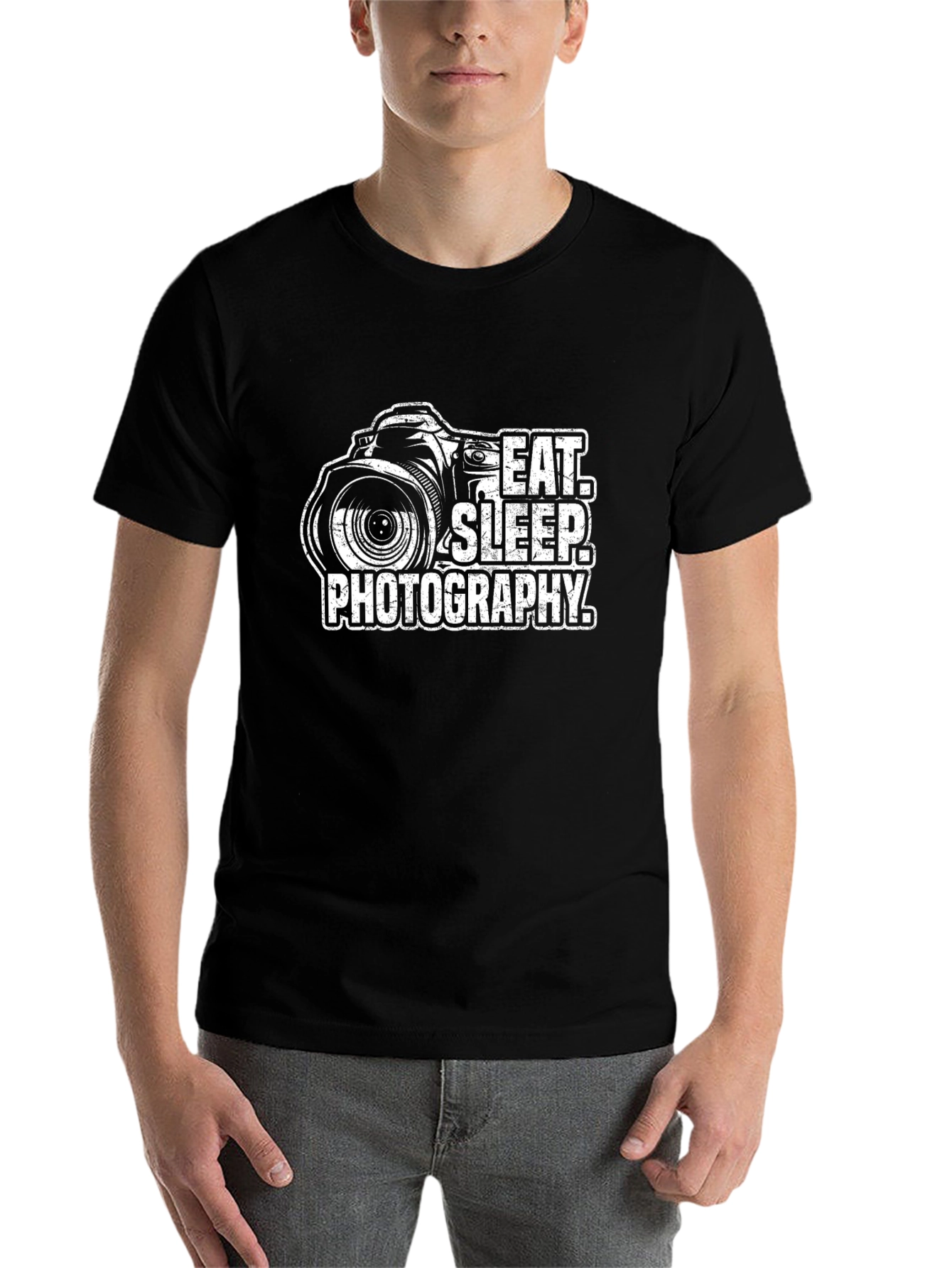 Black Eat Sleep Photography T-Shirt - Black Graphic Tee view 7